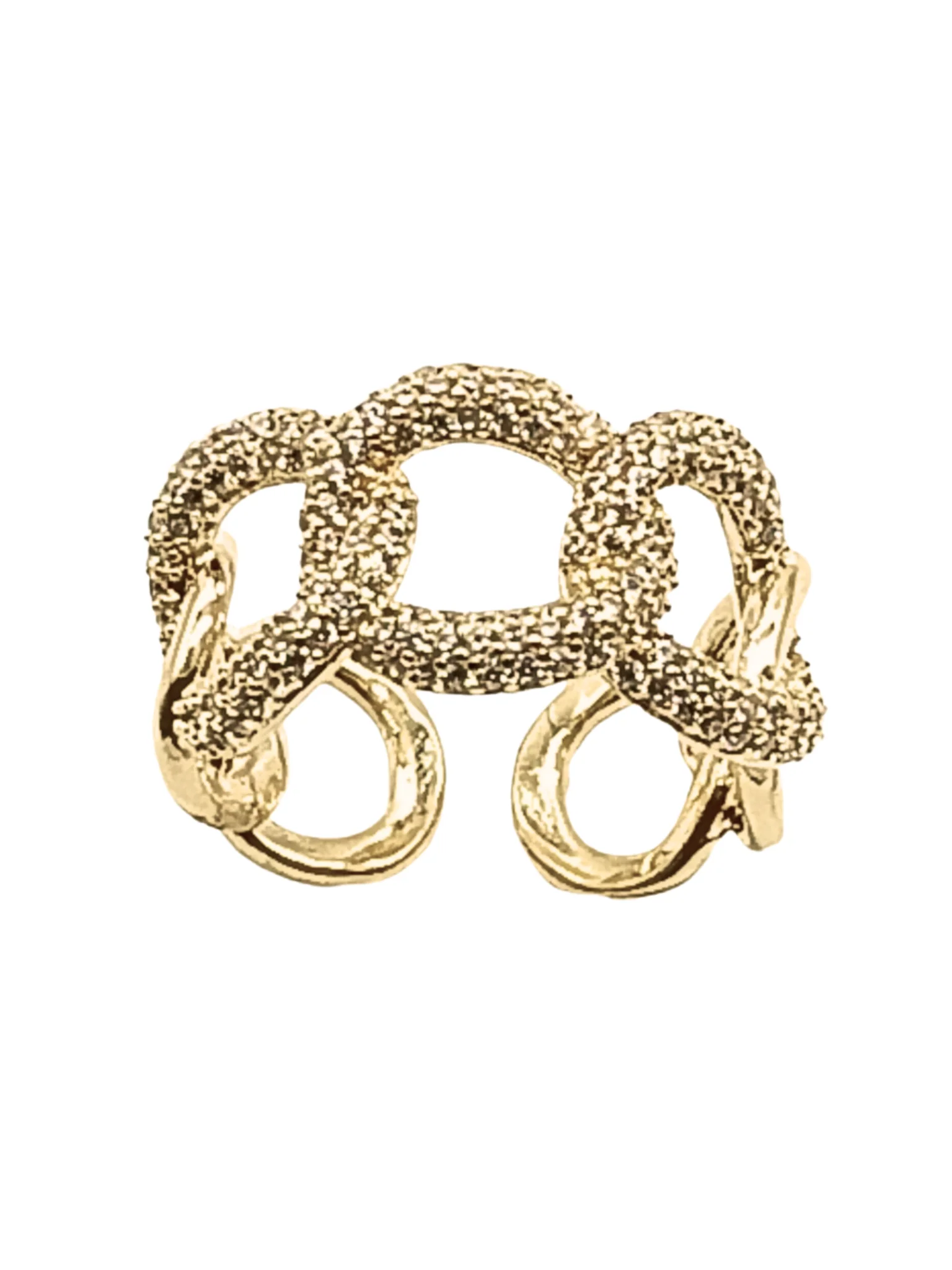 Gold Dipped Adjustable Chainlink Ring