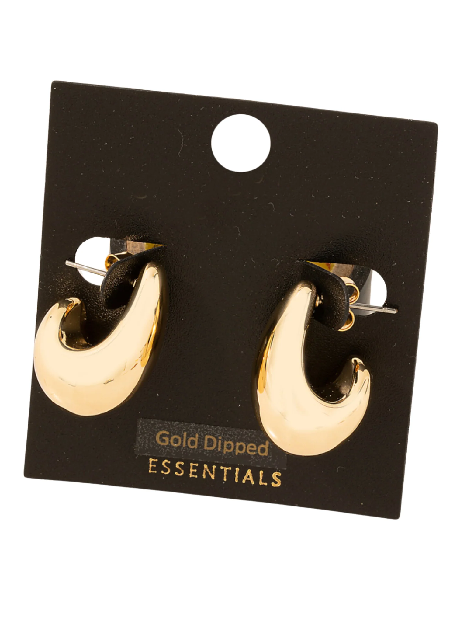 Gold Dipped Tear Huggie Earrings