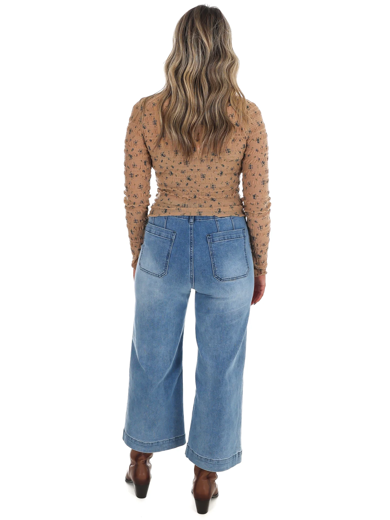 Golden Garden Floral Textured Top - Image 7