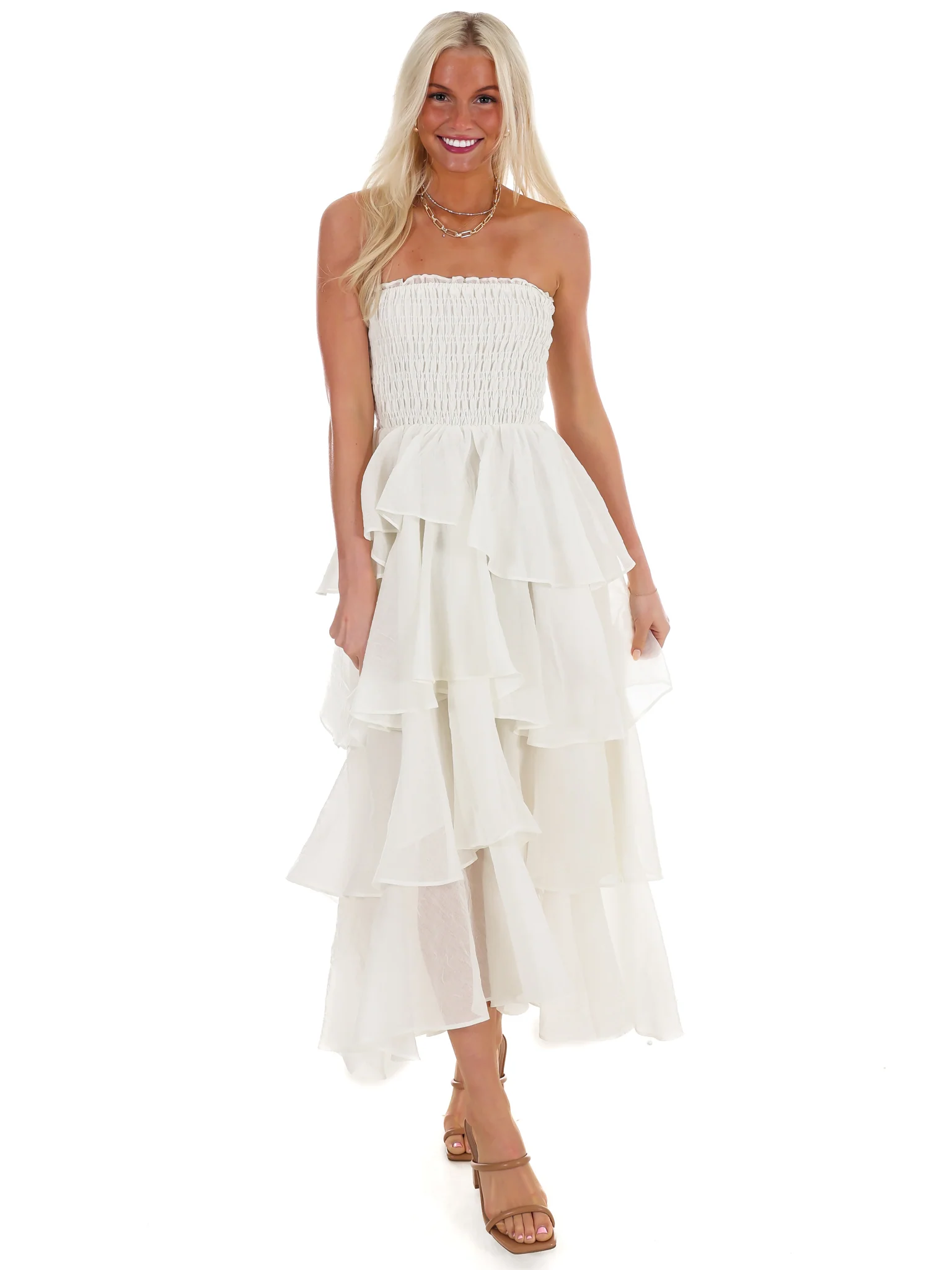 Golden Hour Glow Tiered Maxi Dress - Image 19