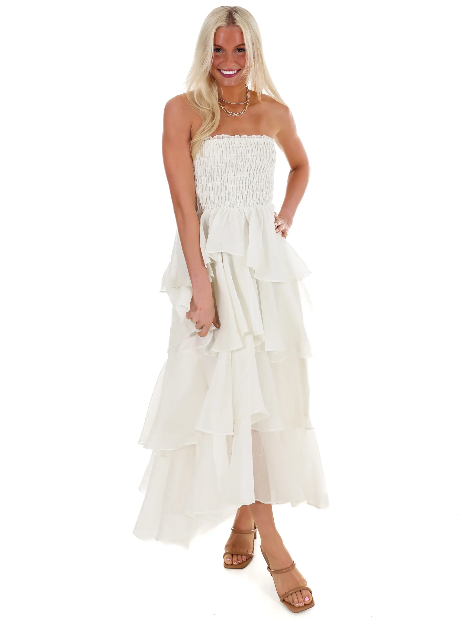 Golden Hour Glow Tiered Maxi Dress - Image 22