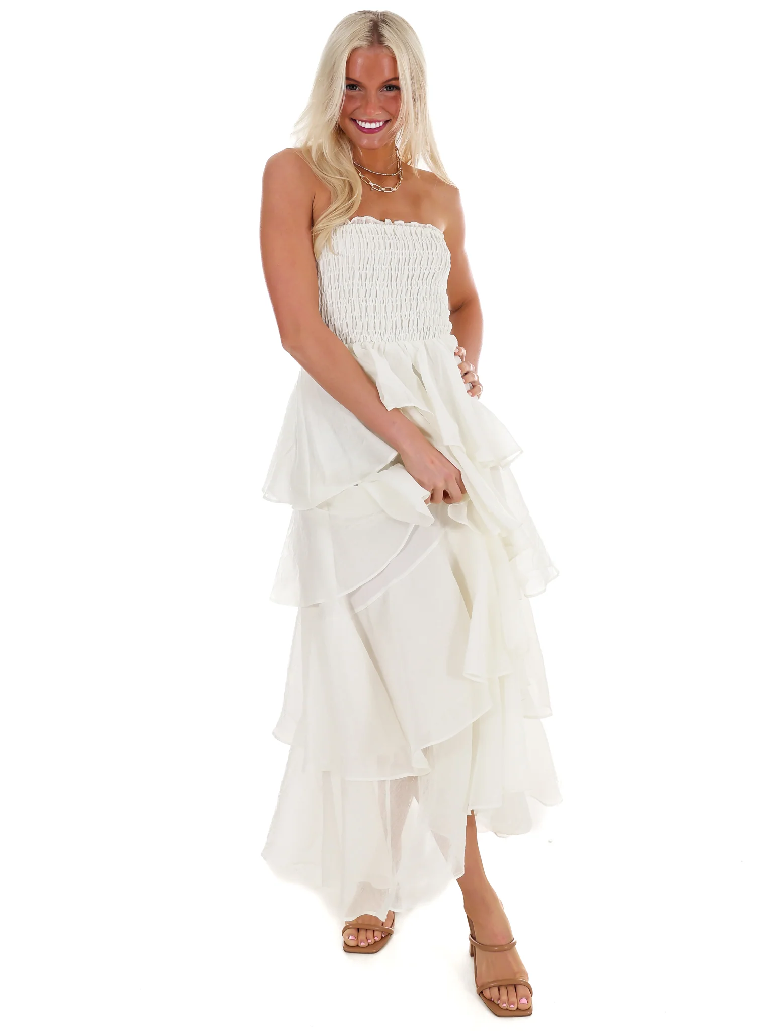 Golden Hour Glow Tiered Maxi Dress - Image 23