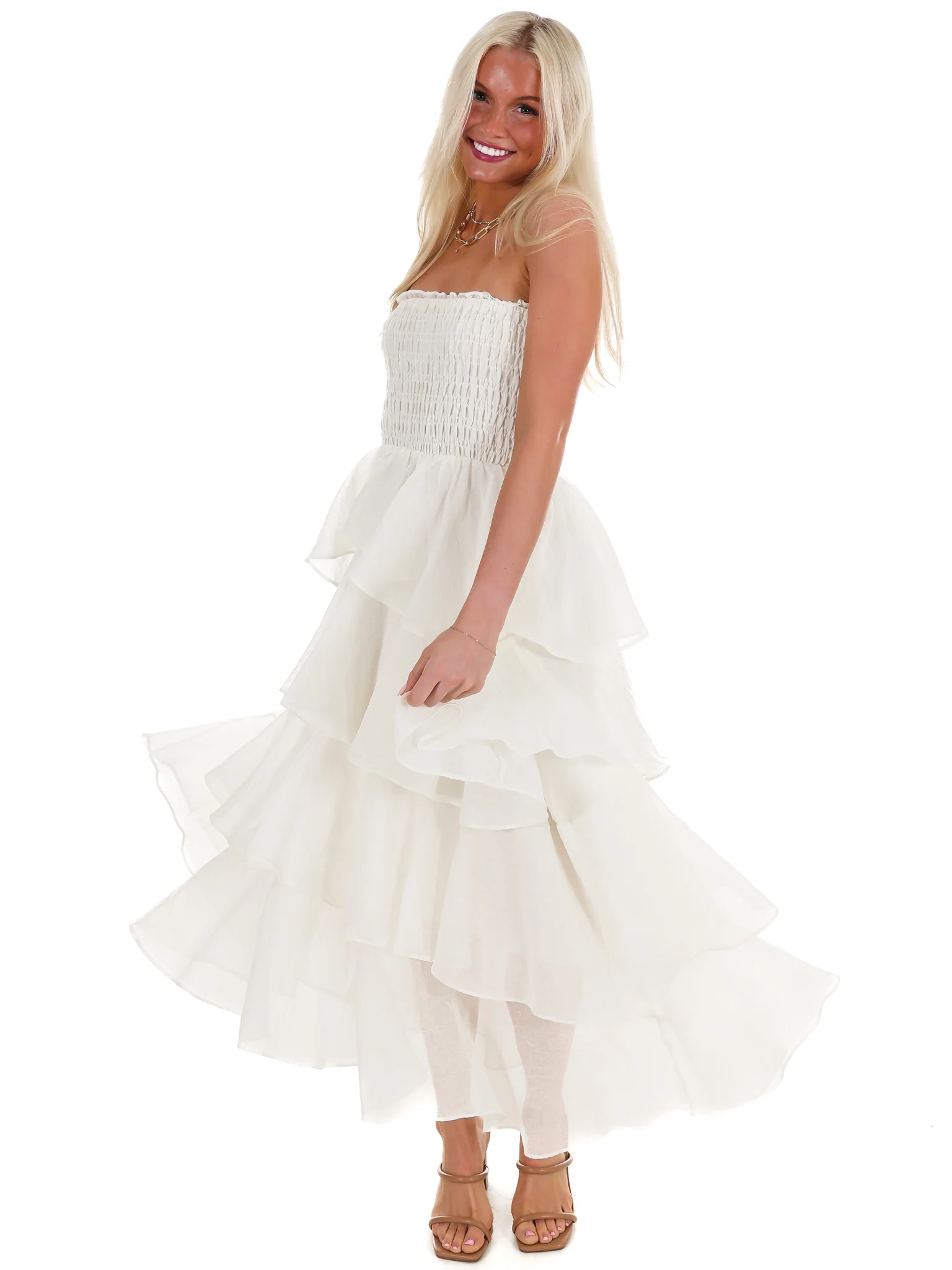 Golden Hour Glow Tiered Maxi Dress - Image 25