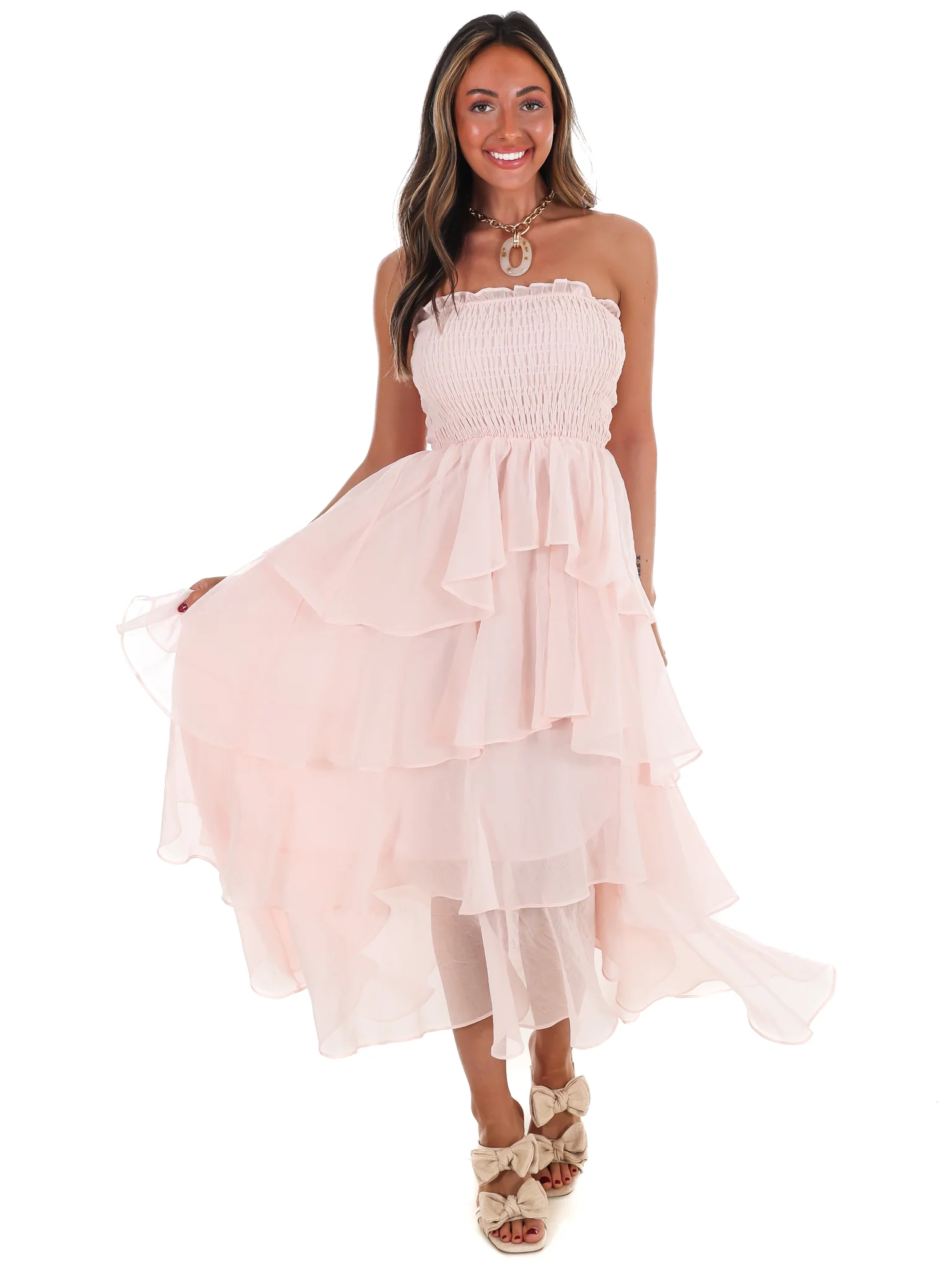 Golden Hour Glow Tiered Maxi Dress - Image 27