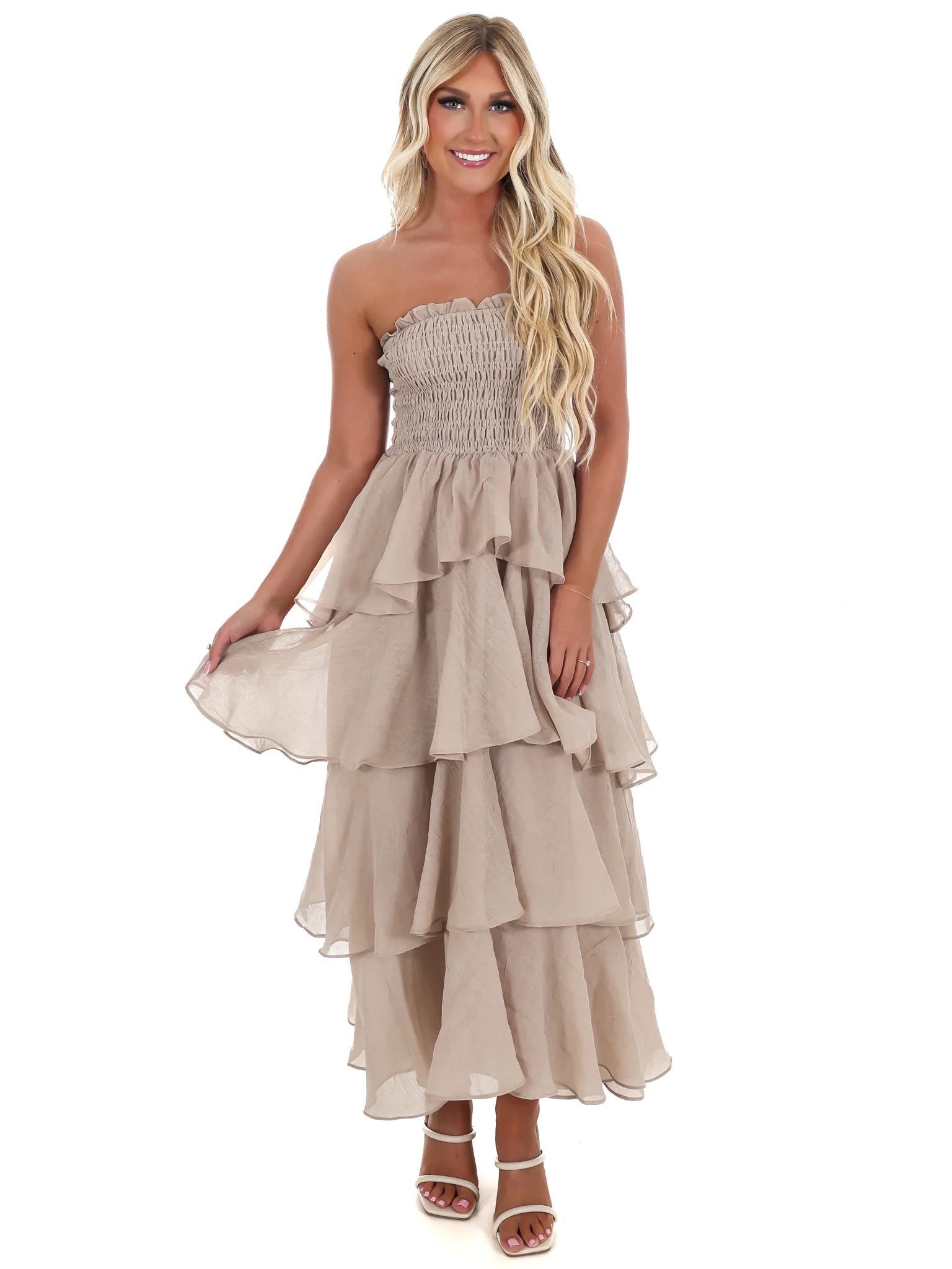 Golden Hour Glow Tiered Maxi Dress - Image 3