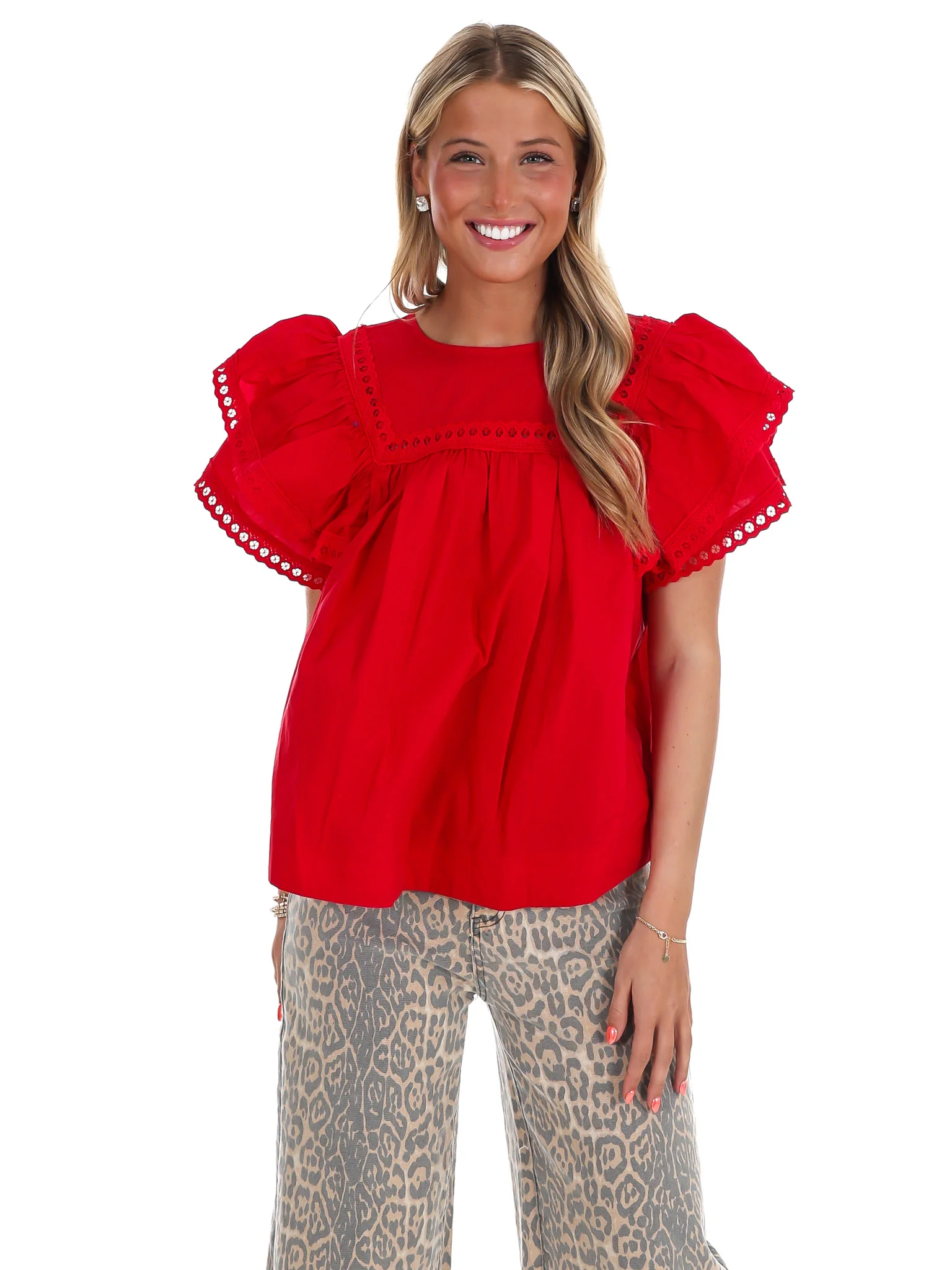Golden Hour Poplin Top - Image 3