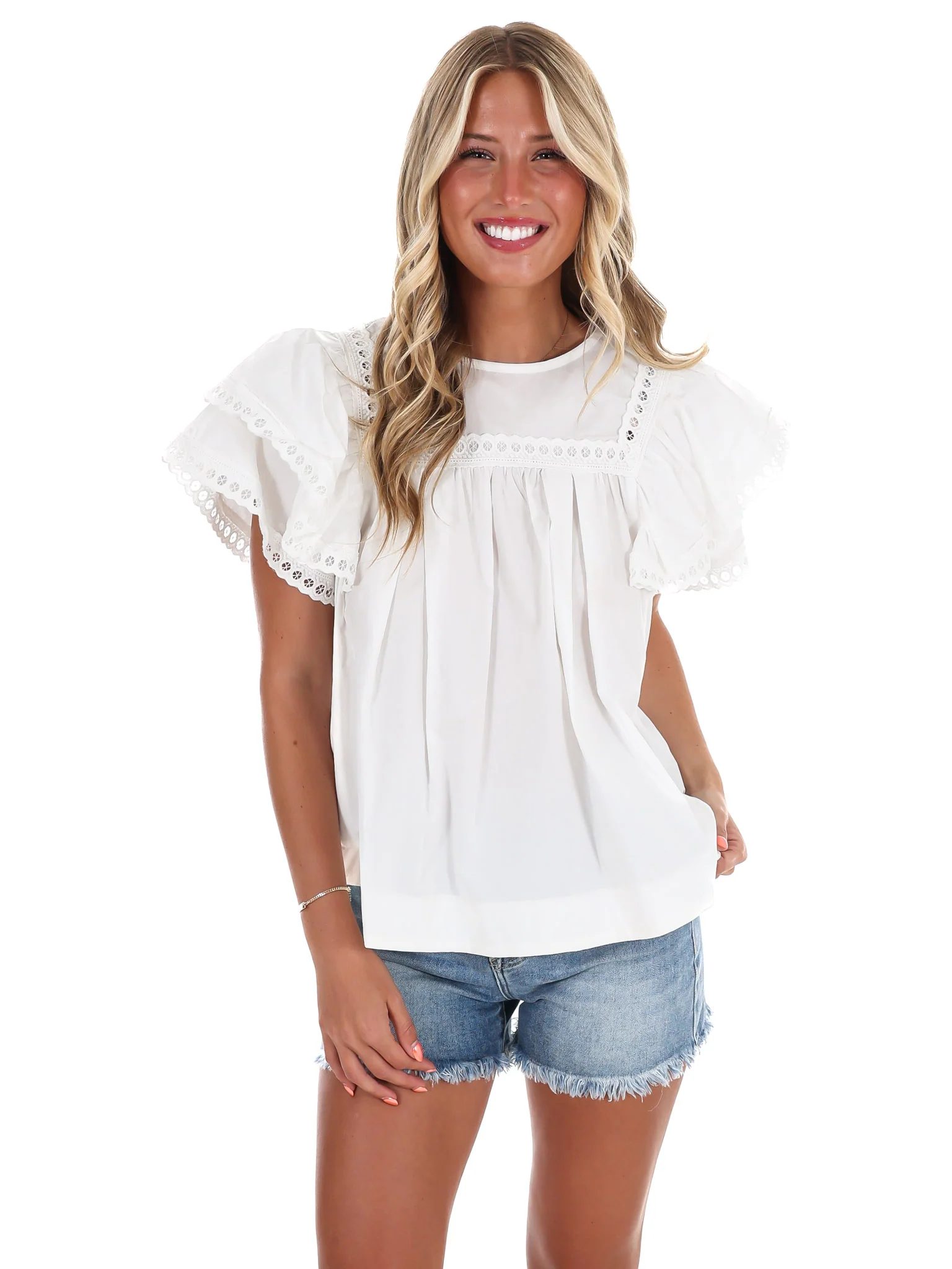 Golden Hour Poplin Top - Image 8