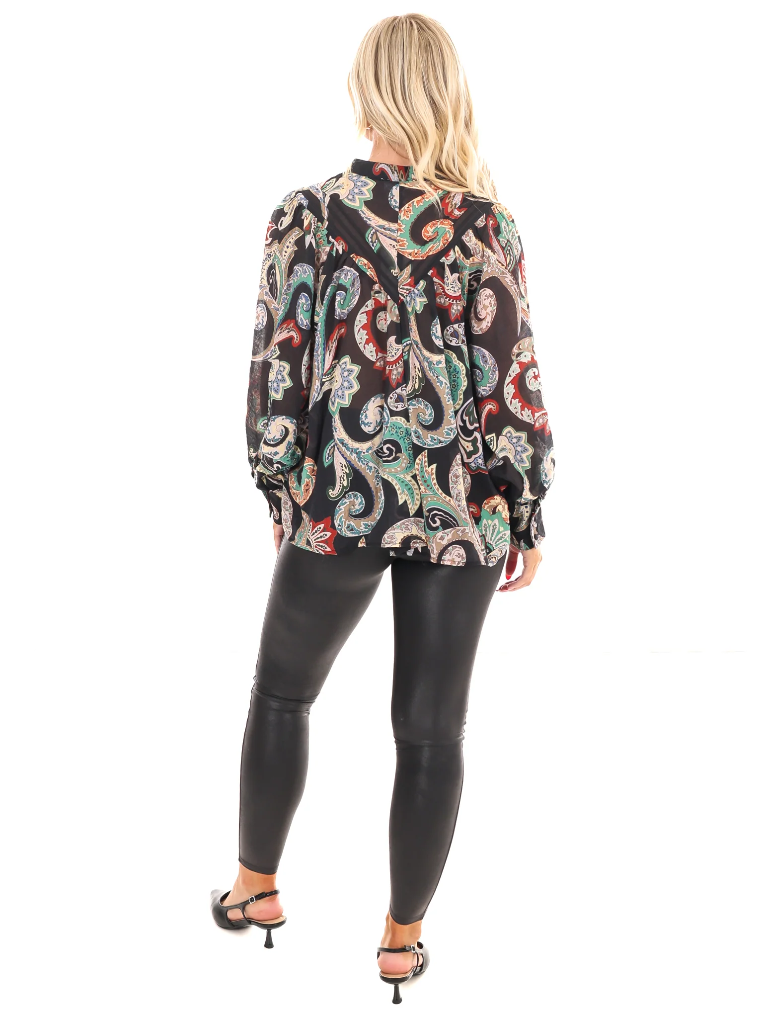 Graceful Beauty Paisley Print Top - Image 7