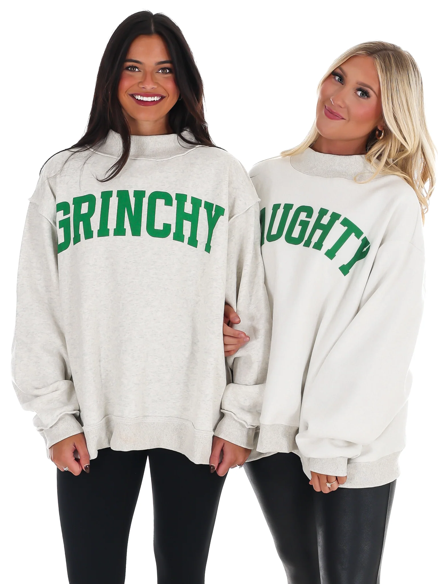 Grinchy & Naughty Reversible Mock Neck Sweatshirt - Image 3