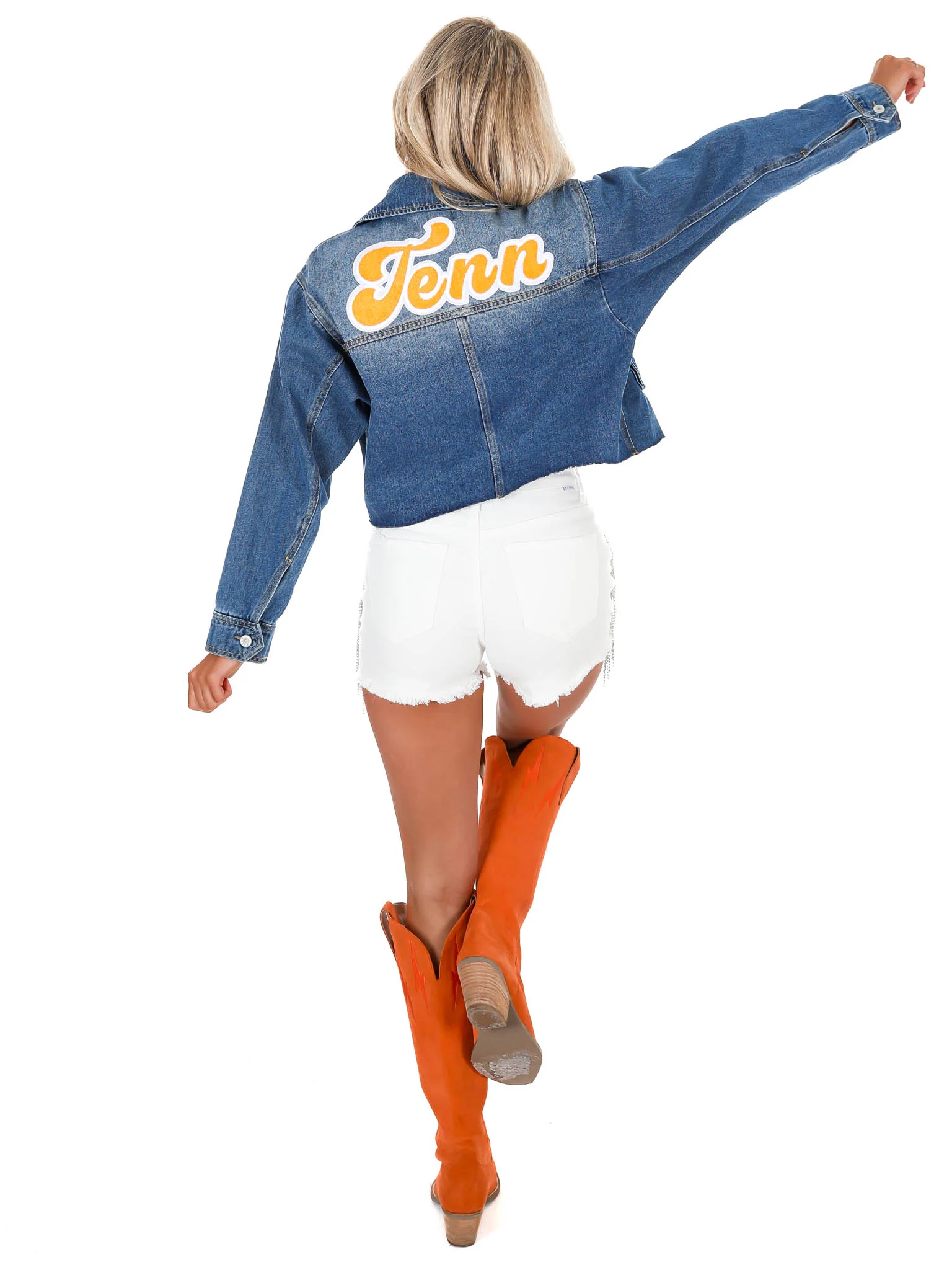 Groovy Tenn Cropped Denim Jacket - Image 2