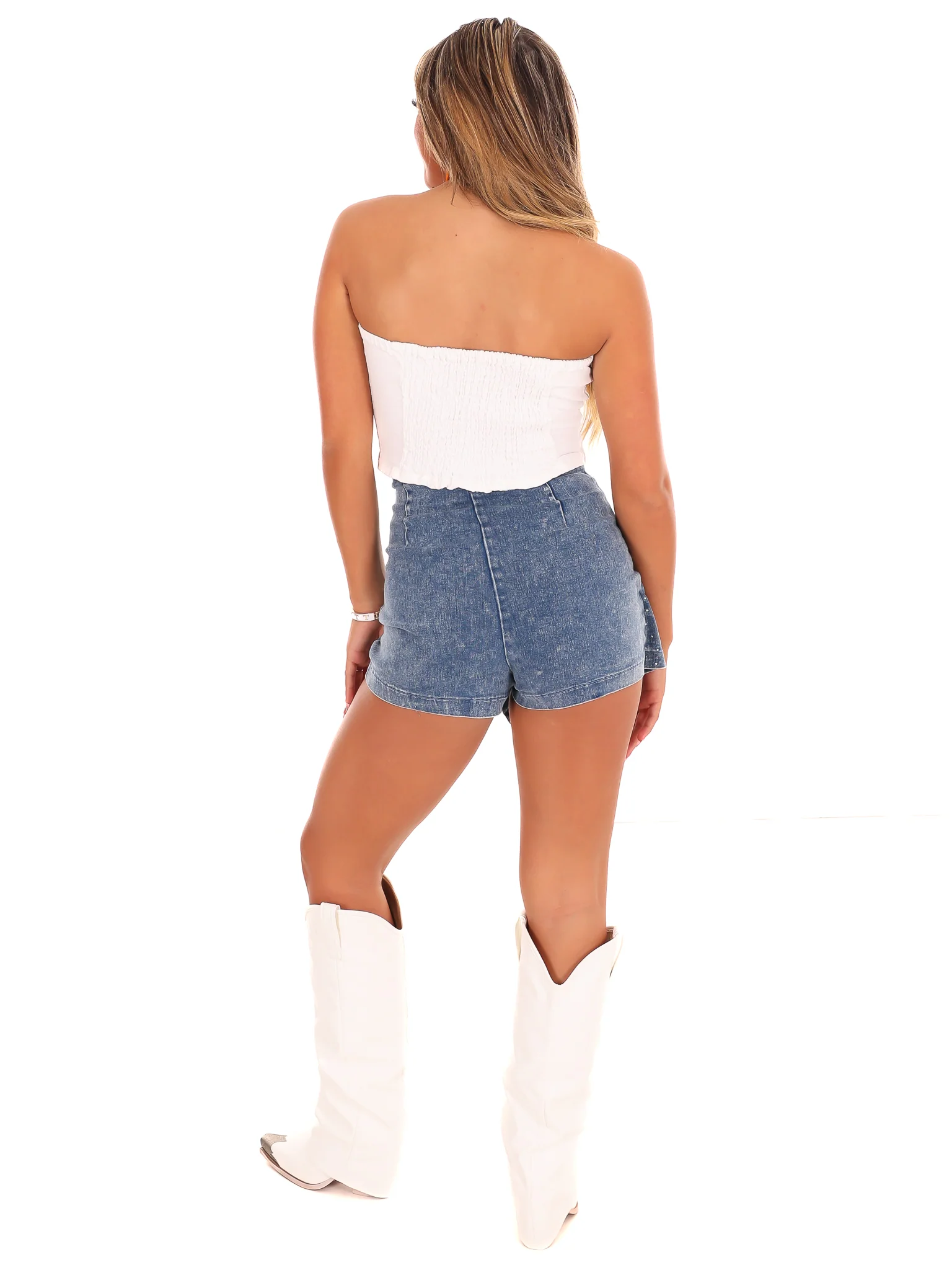 Half of My Hometown Denim Crop Top - Image 15