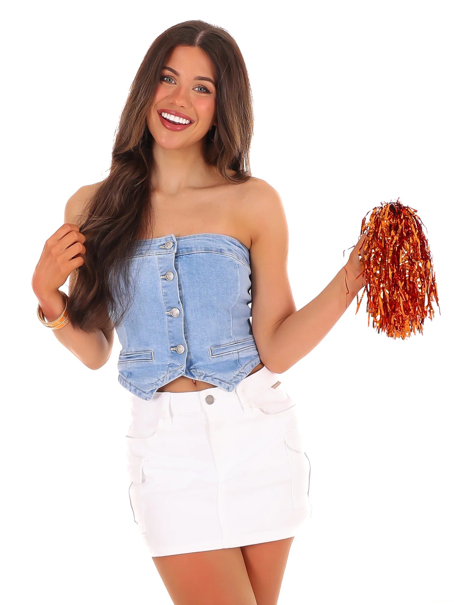 Half of My Hometown Denim Crop Top - Image 33