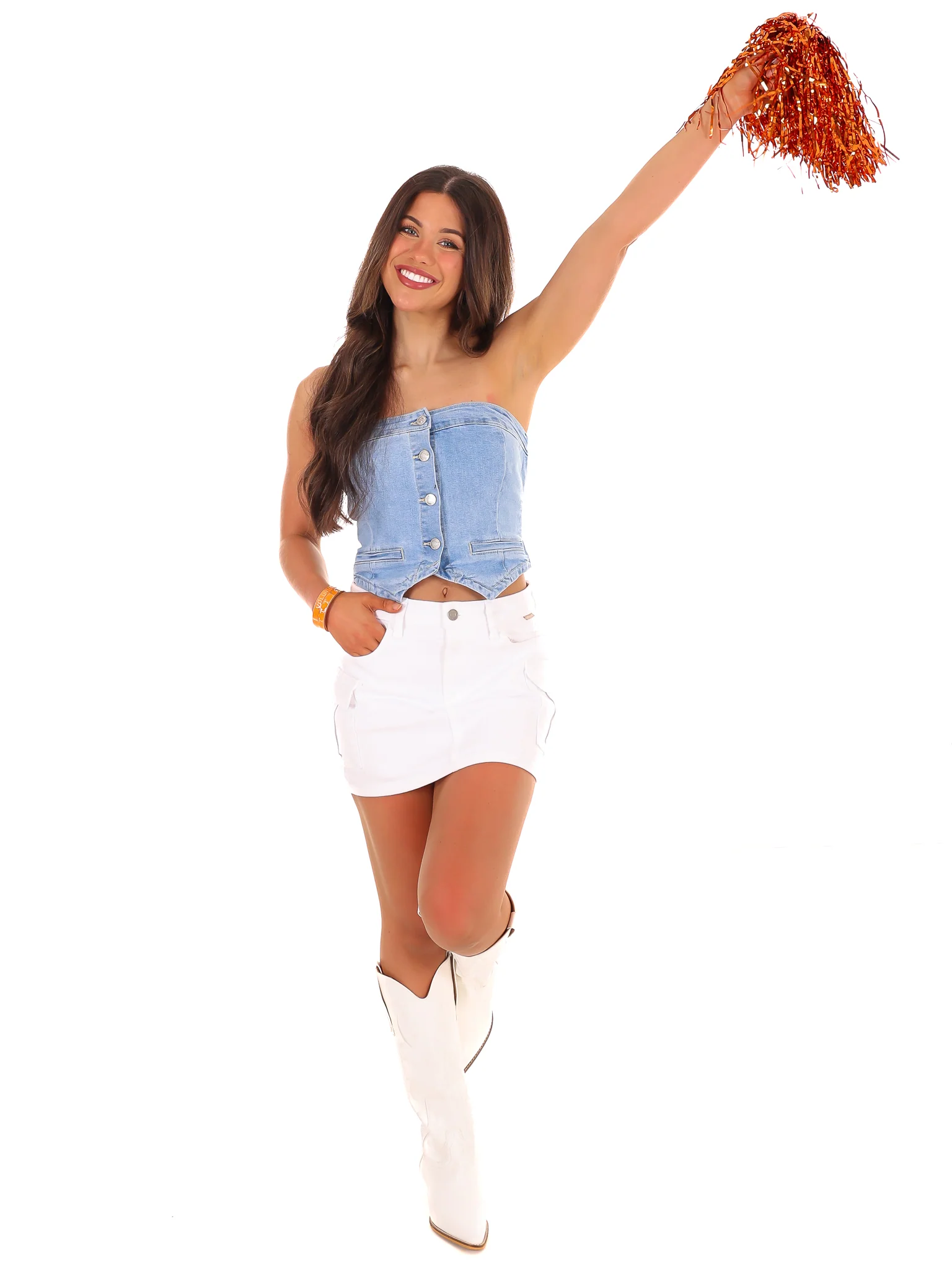 Half of My Hometown Denim Crop Top - Image 36