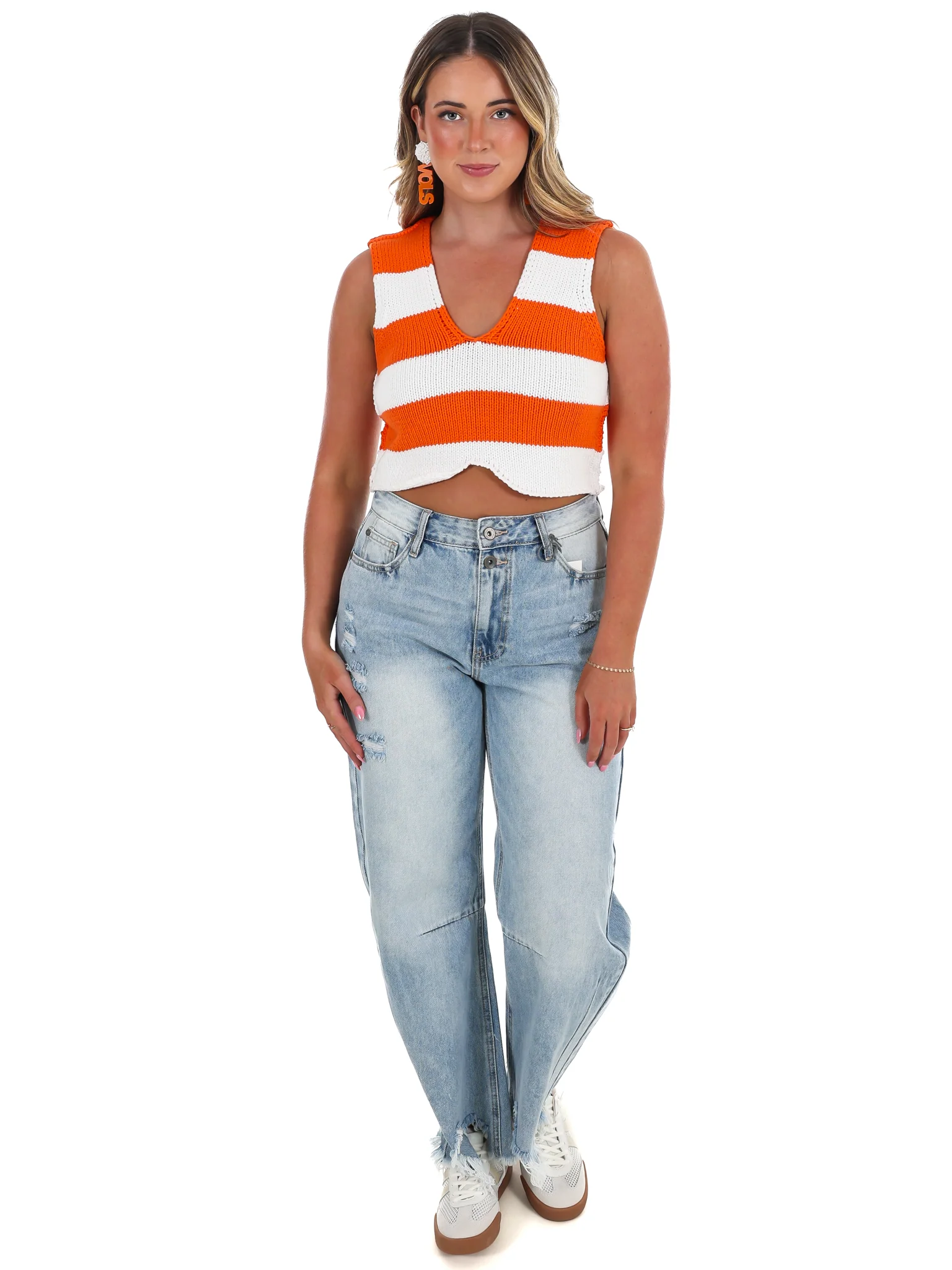 Halftime Hustle Stripe Cropped Top - Image 4