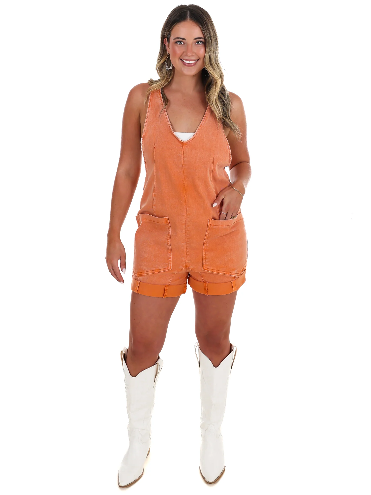 Halftime Hype Denim Romper - Image 8