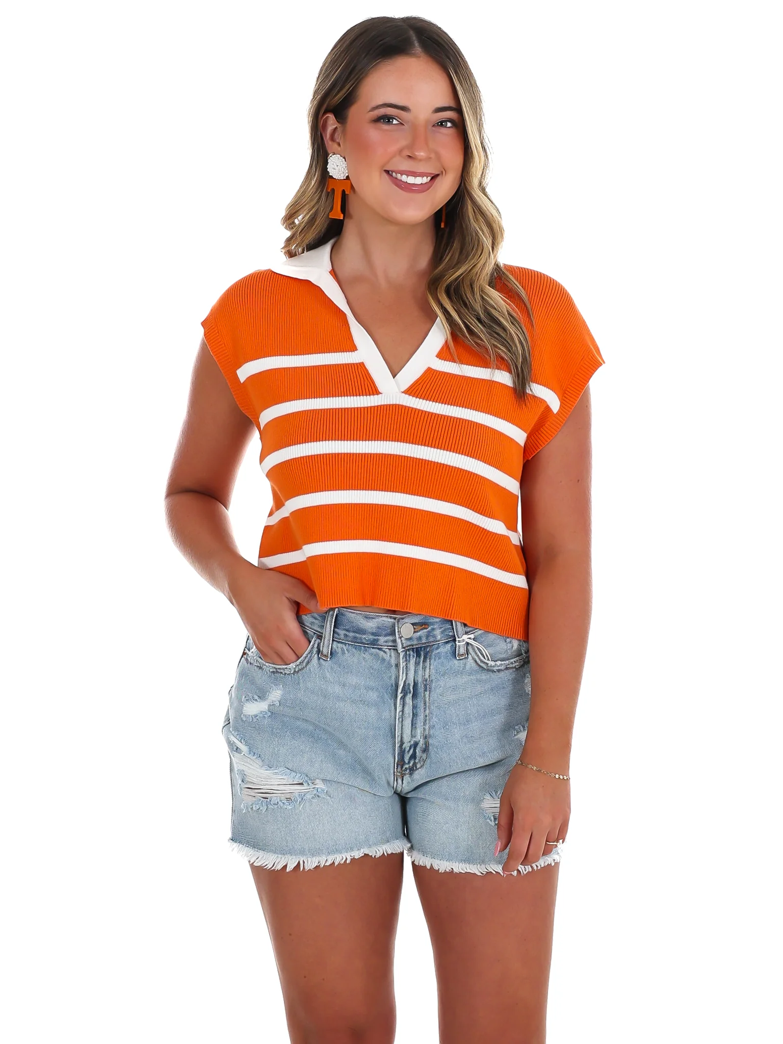 Halftime Prep Collared Sweater Top - Image 5