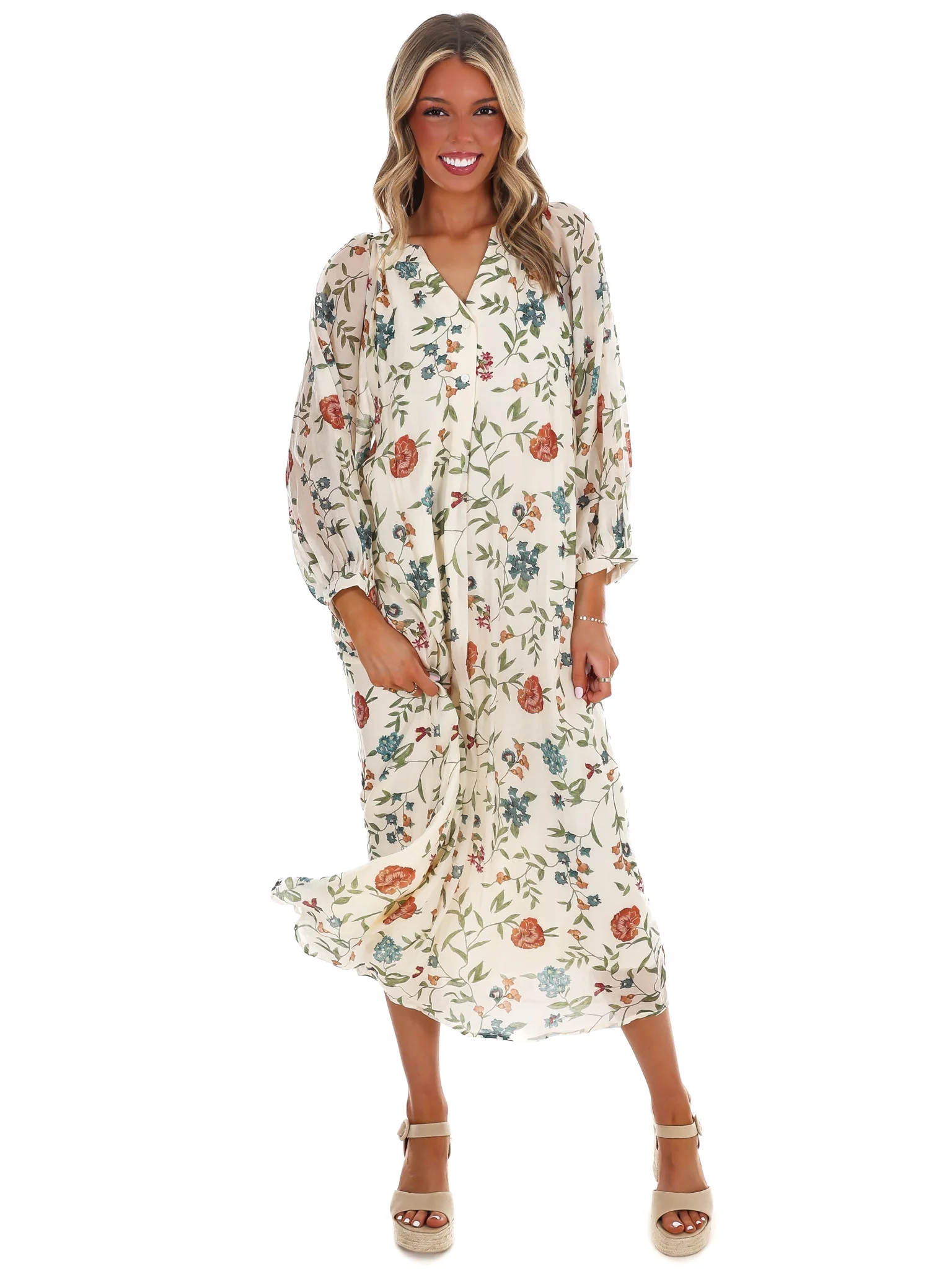 Handpicked Floral Midi Dress - Image 20