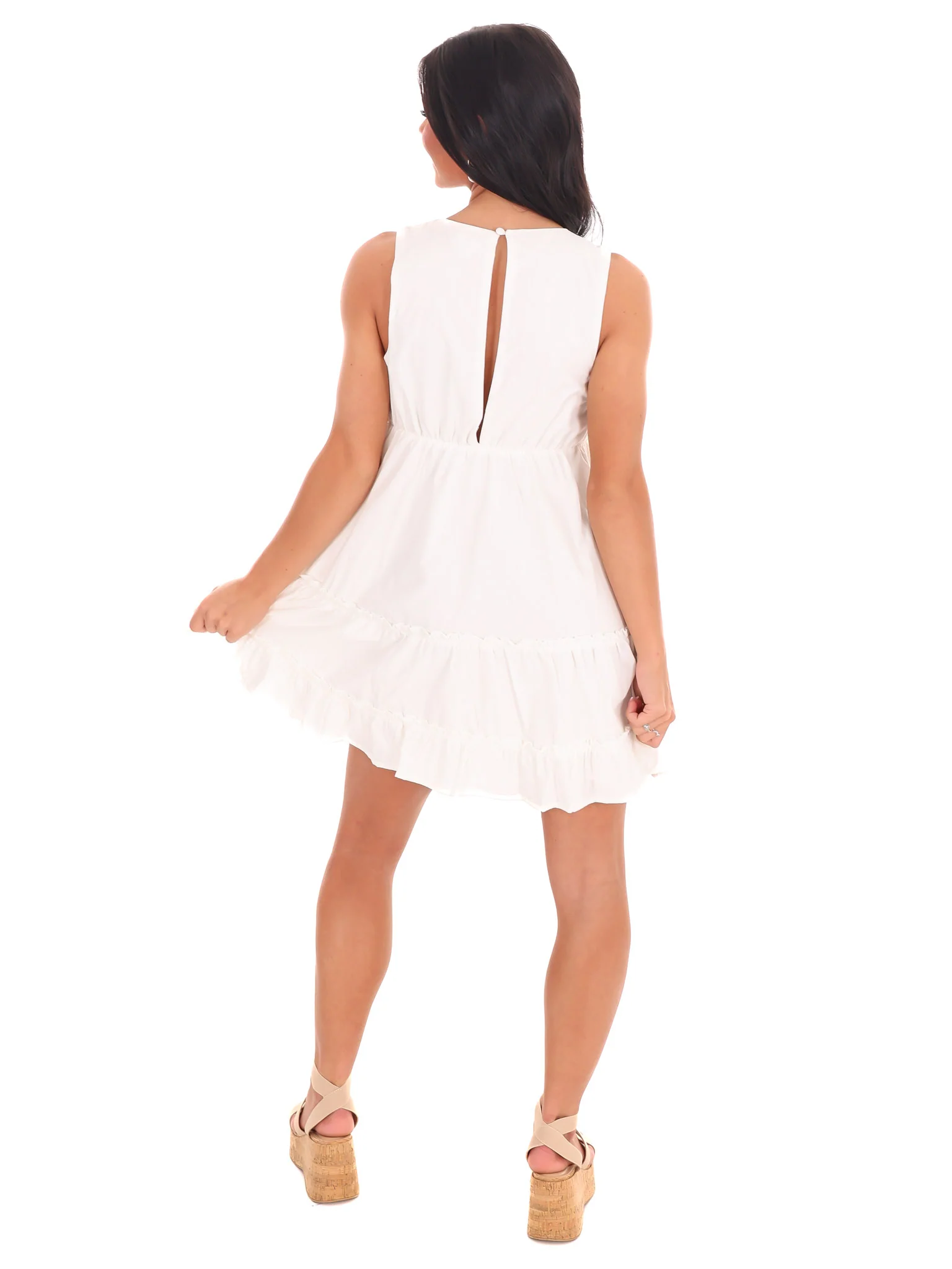 Happiness Begins Ruffle Mini Dress - Image 7