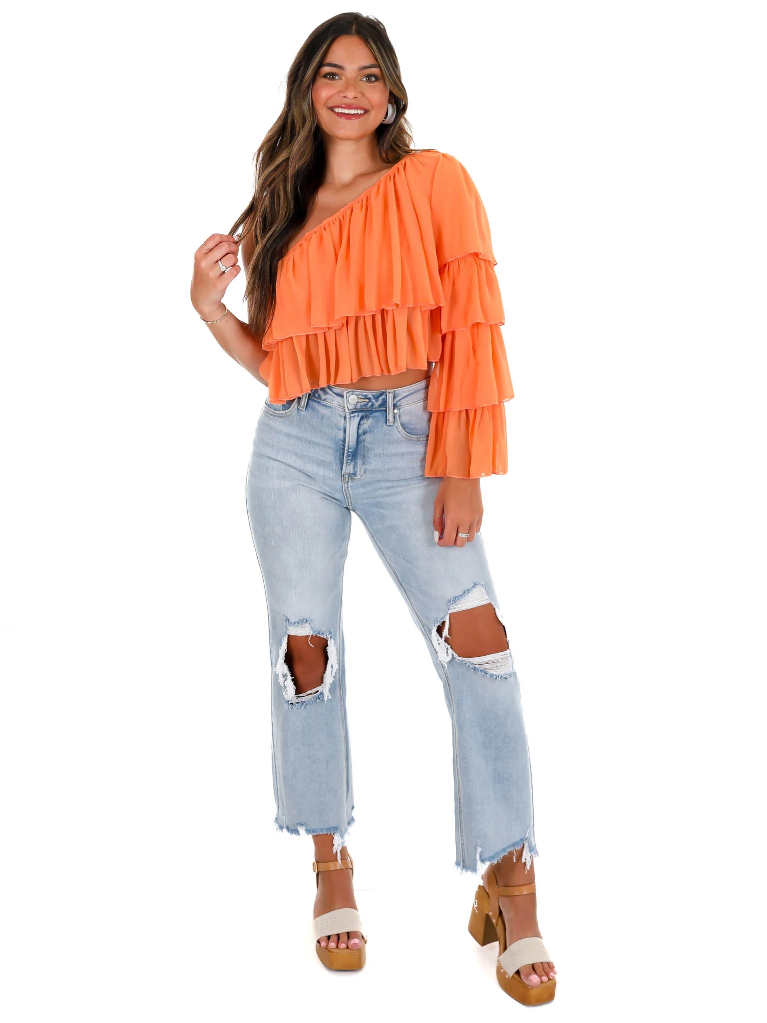 Having A Ball Tiered One Shoulder Top - Image 10
