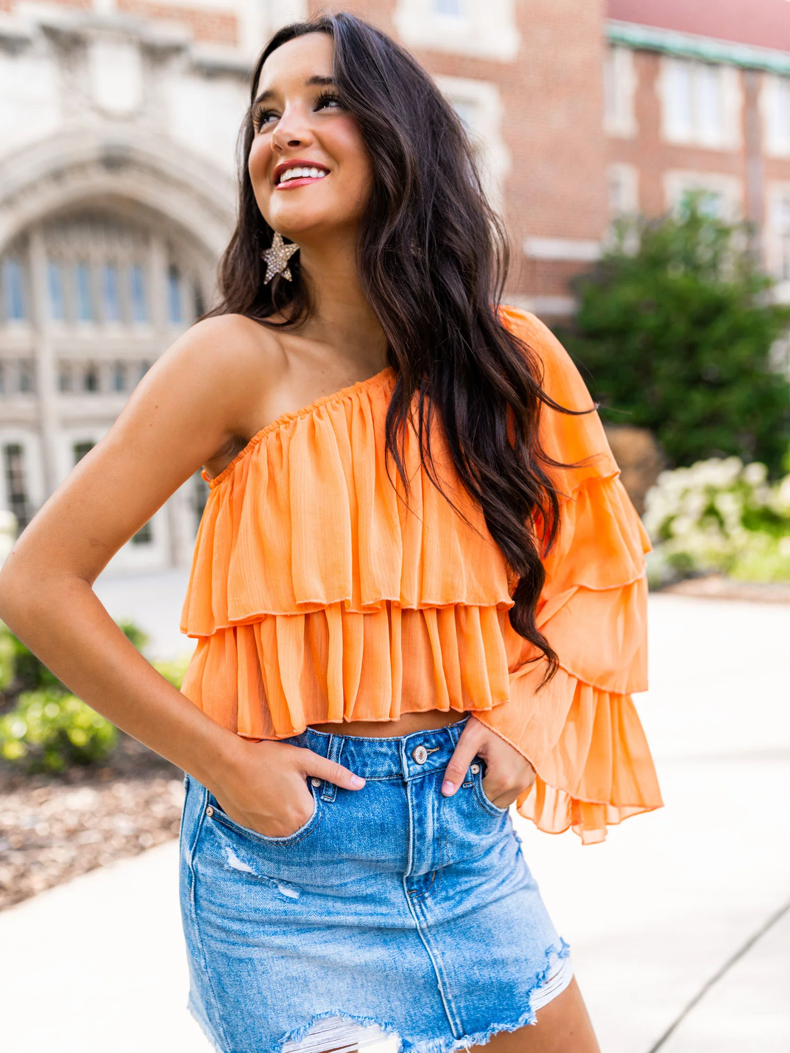 Having A Ball Tiered One Shoulder Top - Image 3