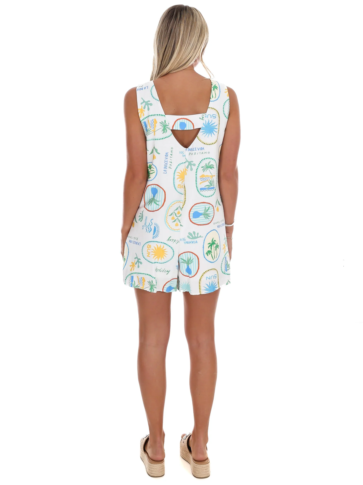 Headed to the Beach Print Romper - Image 7