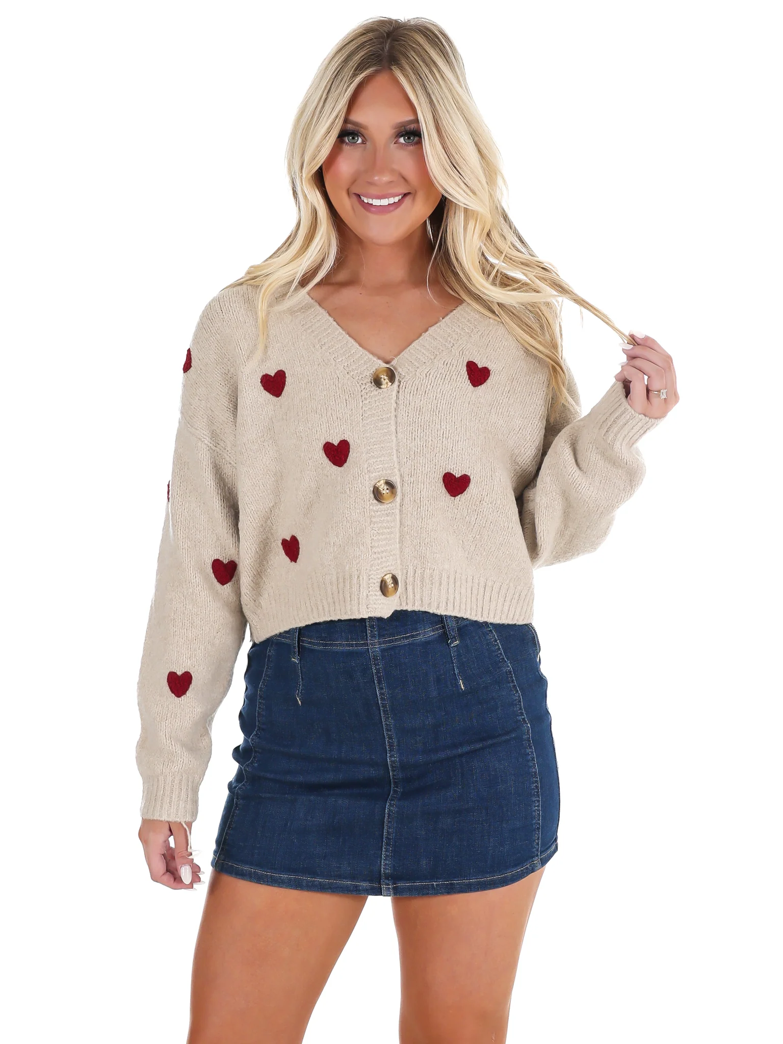 Heart Eyes Button Up Cardigan