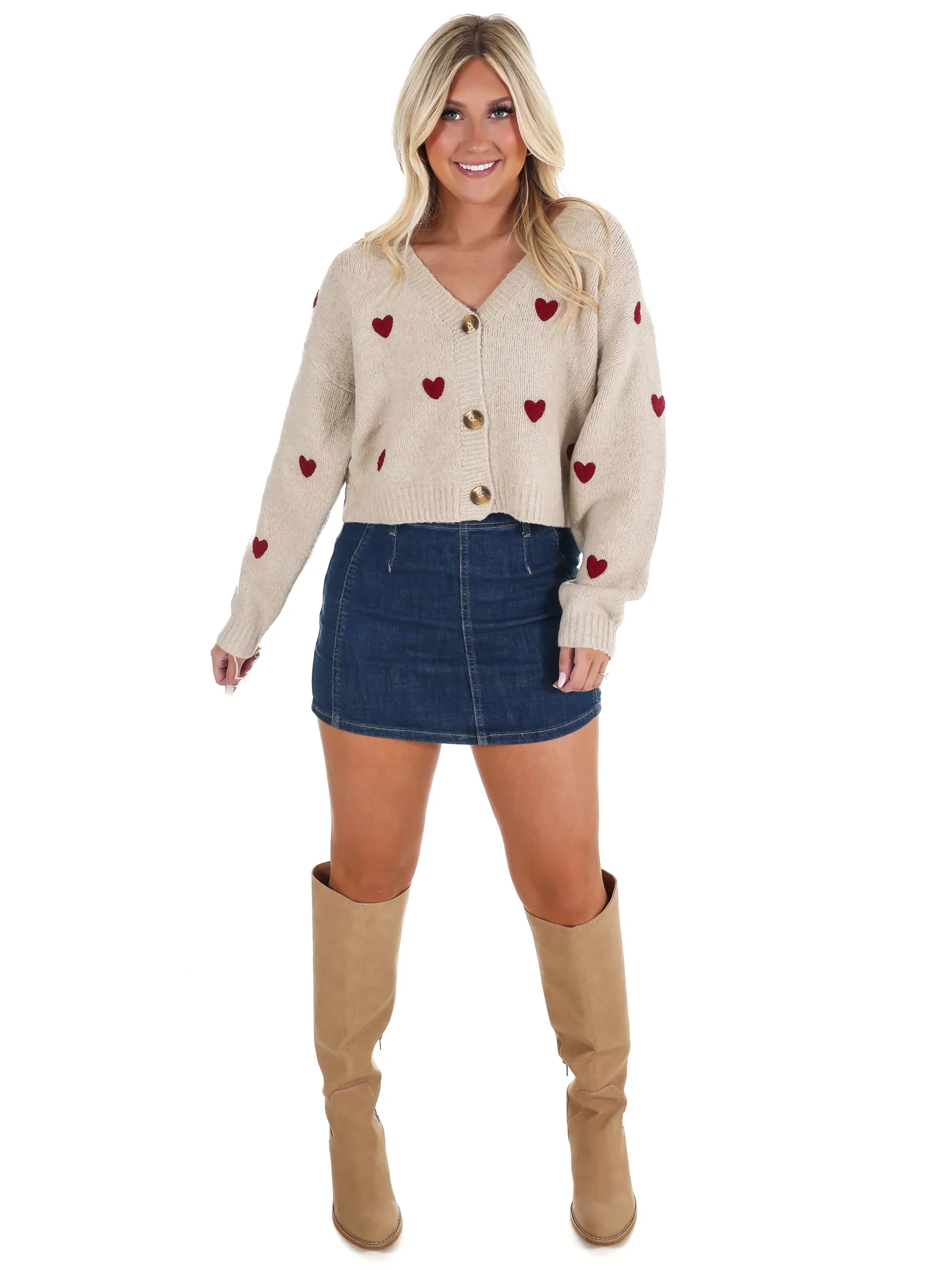 Heart Eyes Button Up Cardigan - Image 7