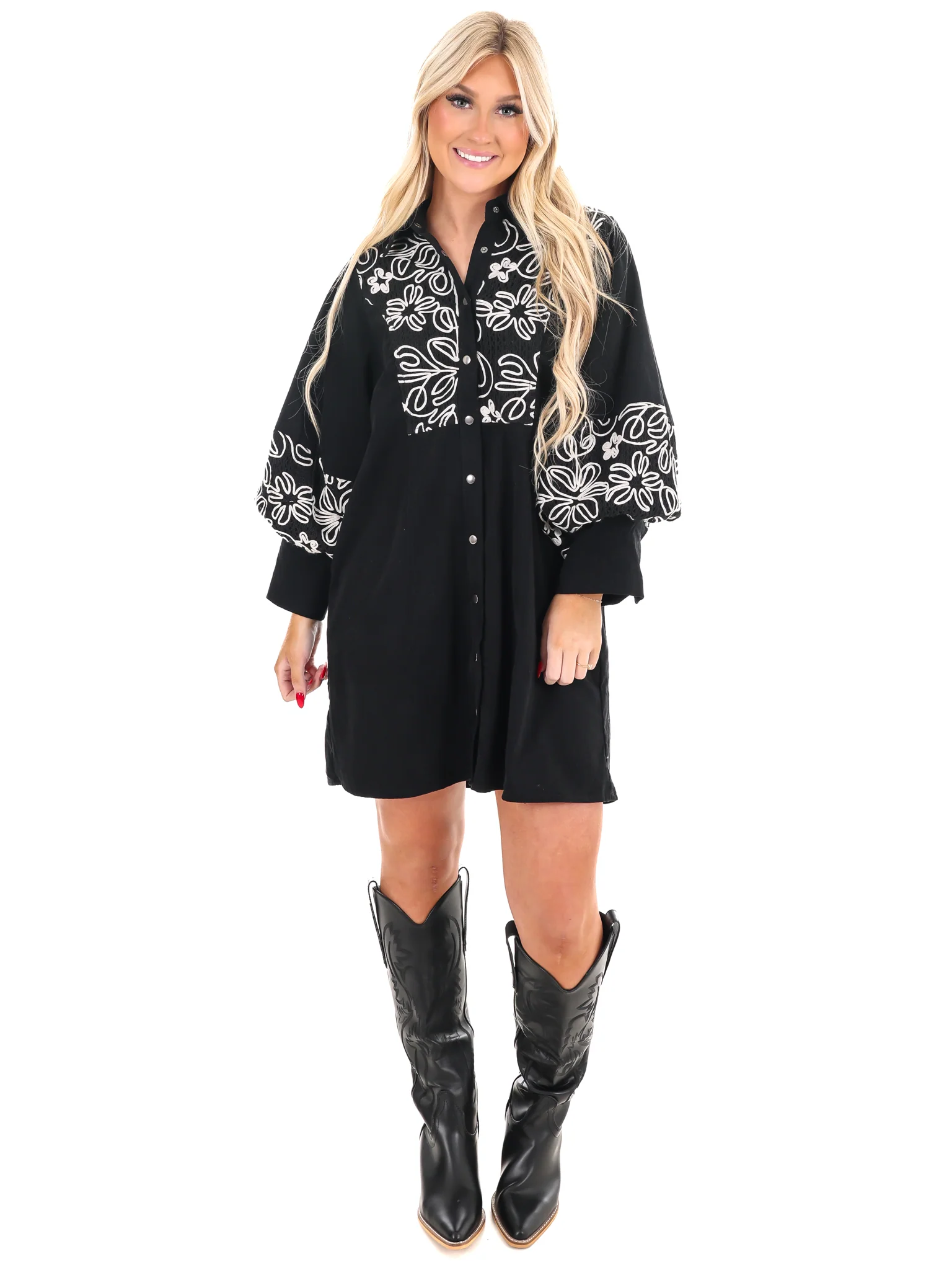 Heart of Gold Embroidered Dress - Image 2