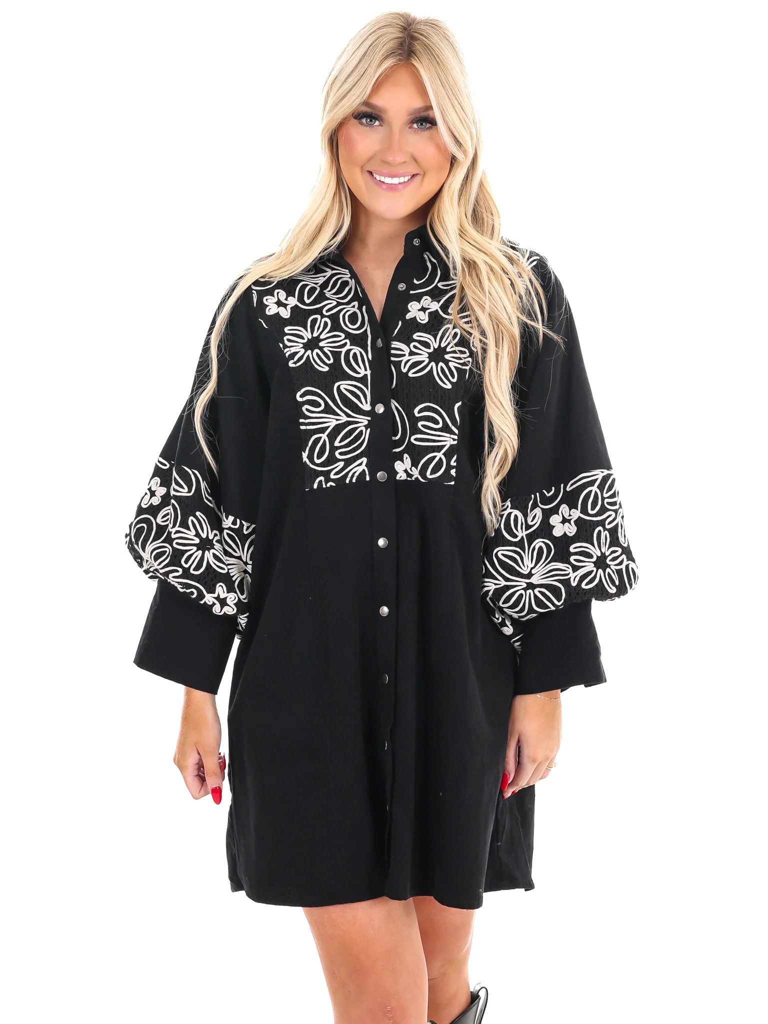 Heart of Gold Embroidered Dress - Image 3