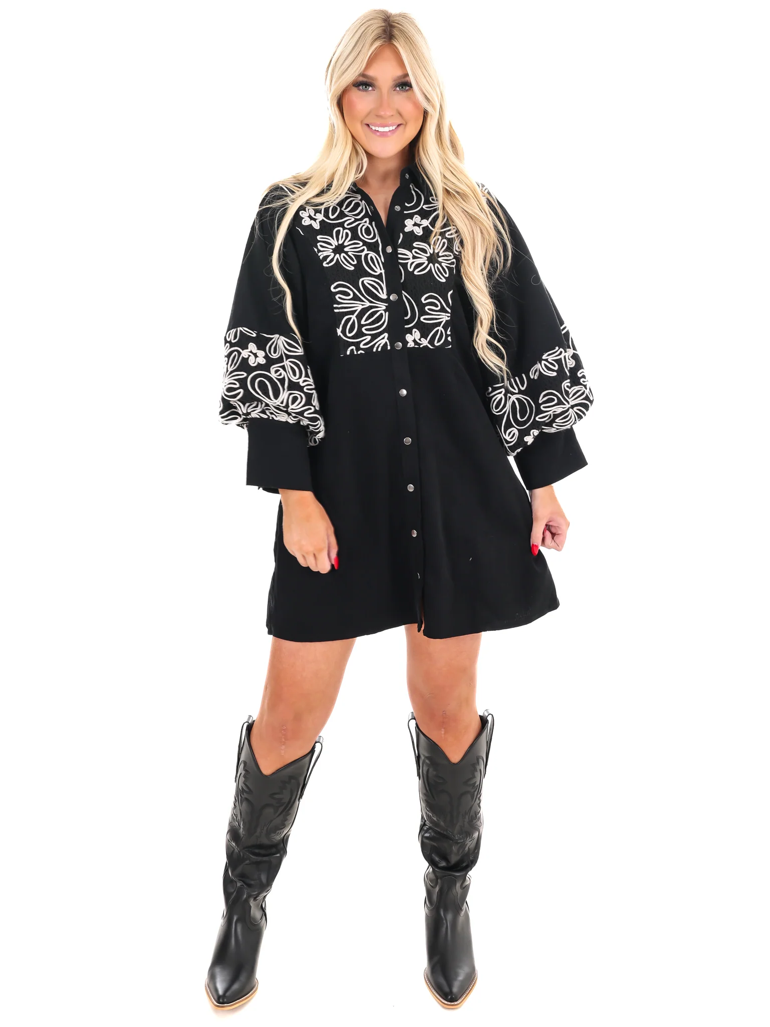 Heart of Gold Embroidered Dress - Image 4