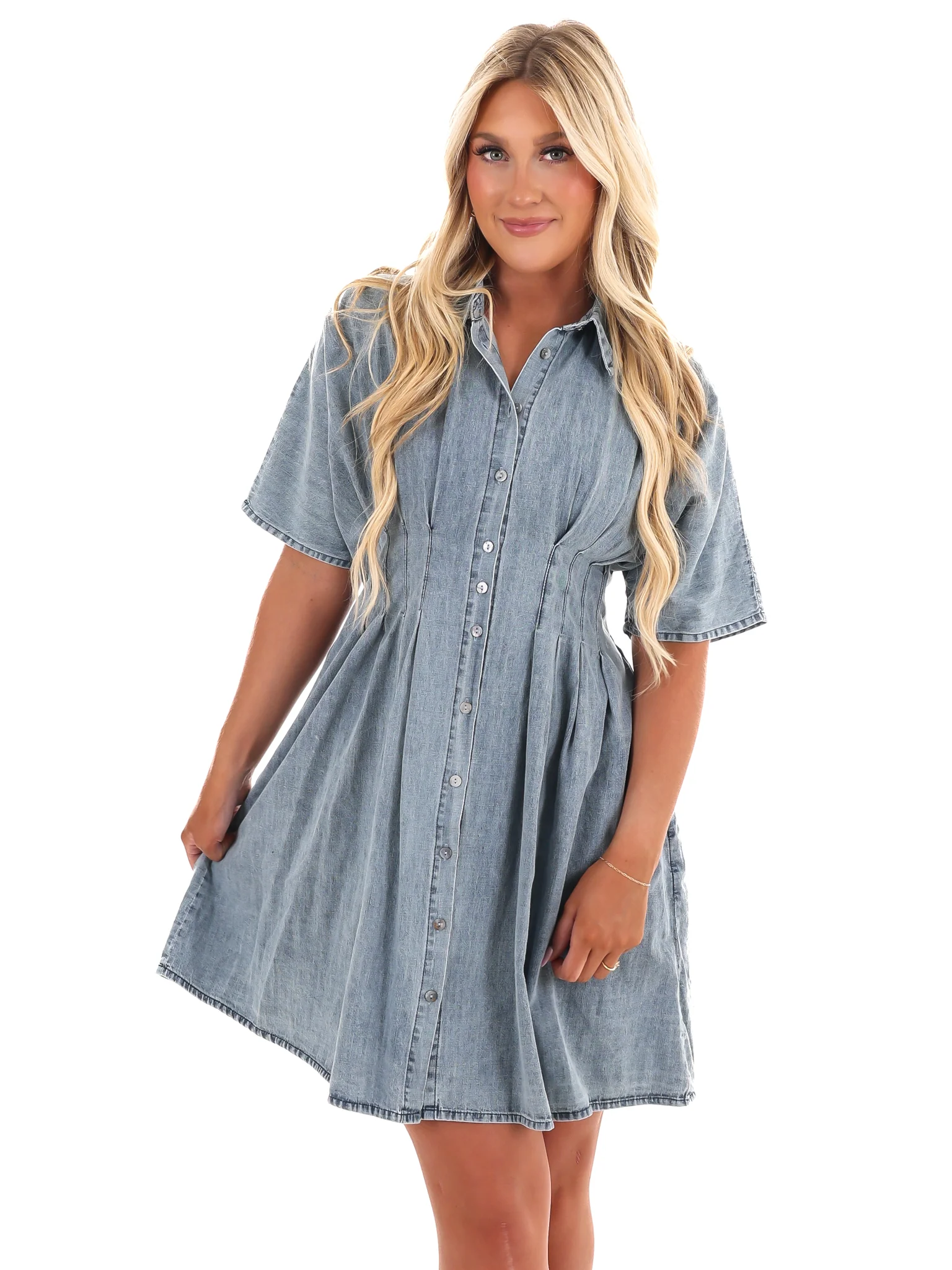 Heart on Fire Denim Mini Dress - Image 5