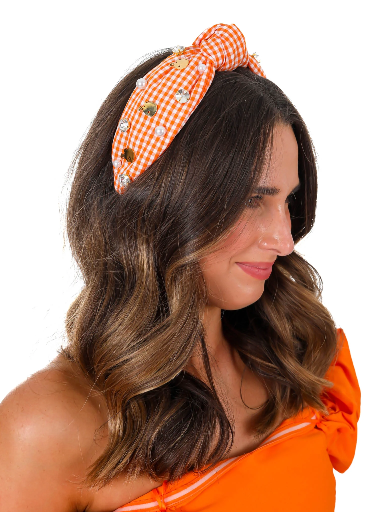 Helmet Gingham Knot Headband - Image 3
