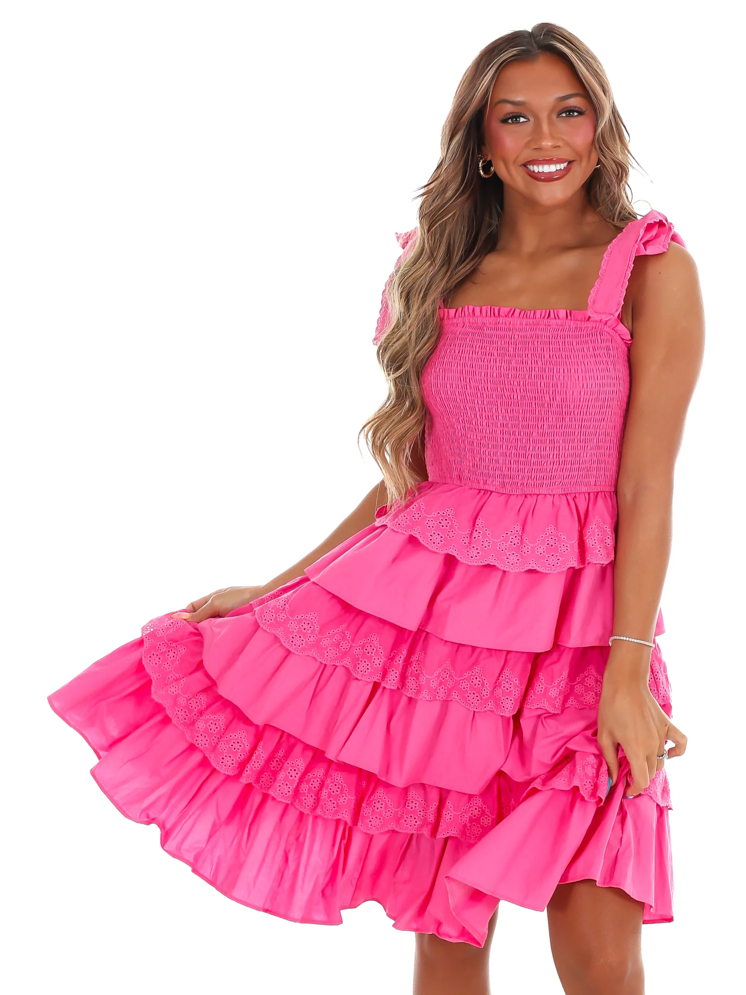 Here and There Tiered Ruffle Dress