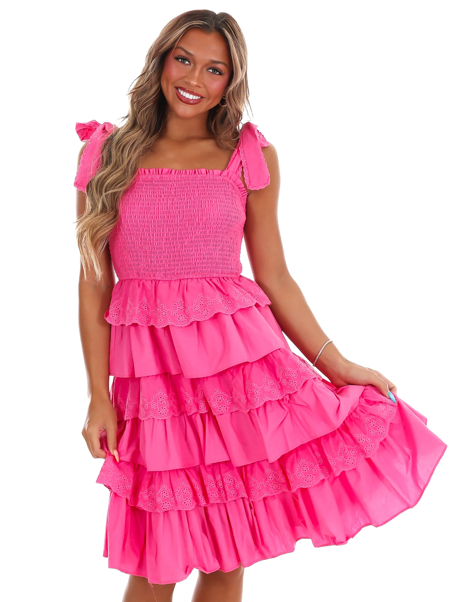 Here and There Tiered Ruffle Dress - Image 3