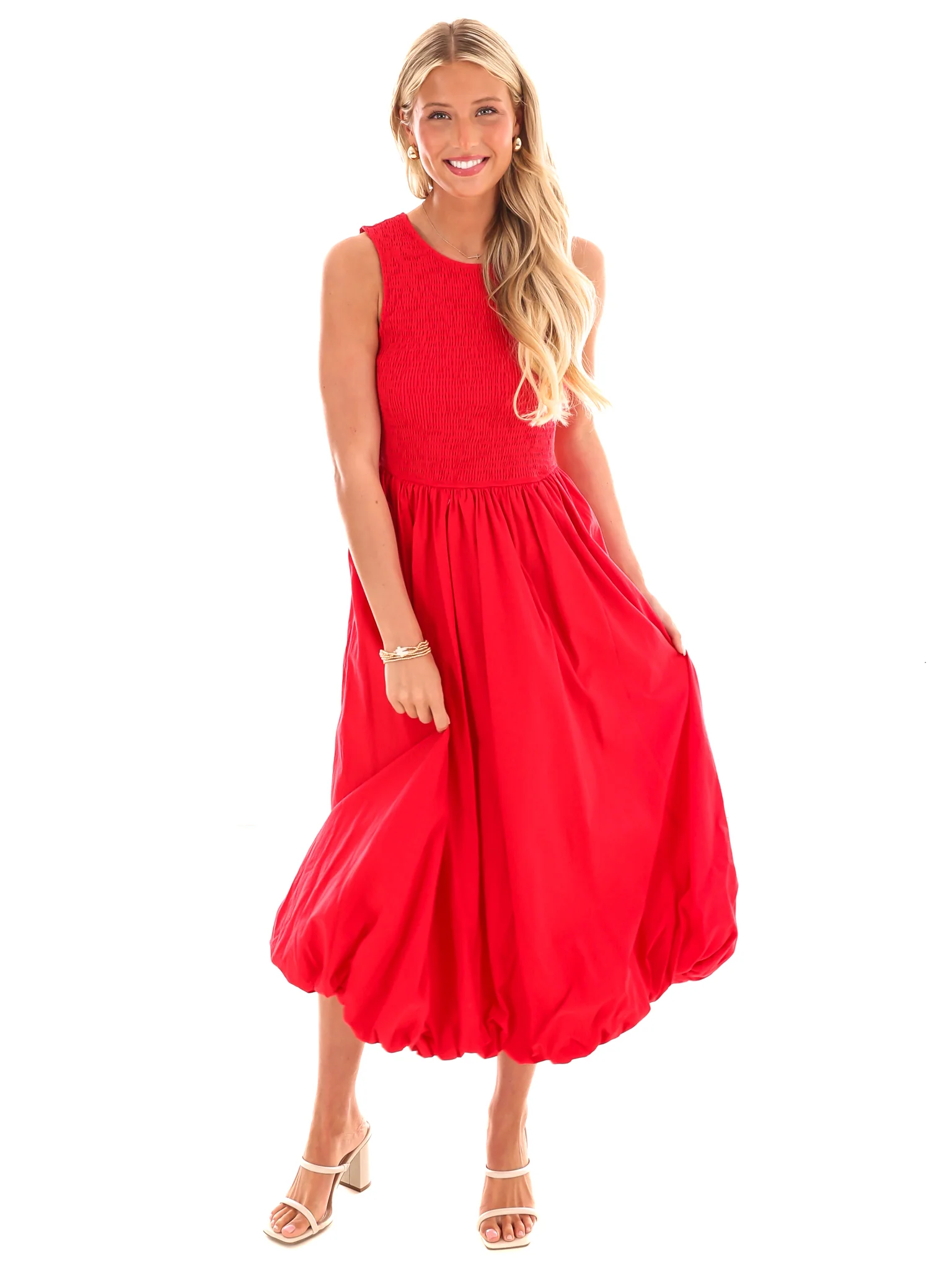 Here You Come Again Midi Bubble Dress - Image 10
