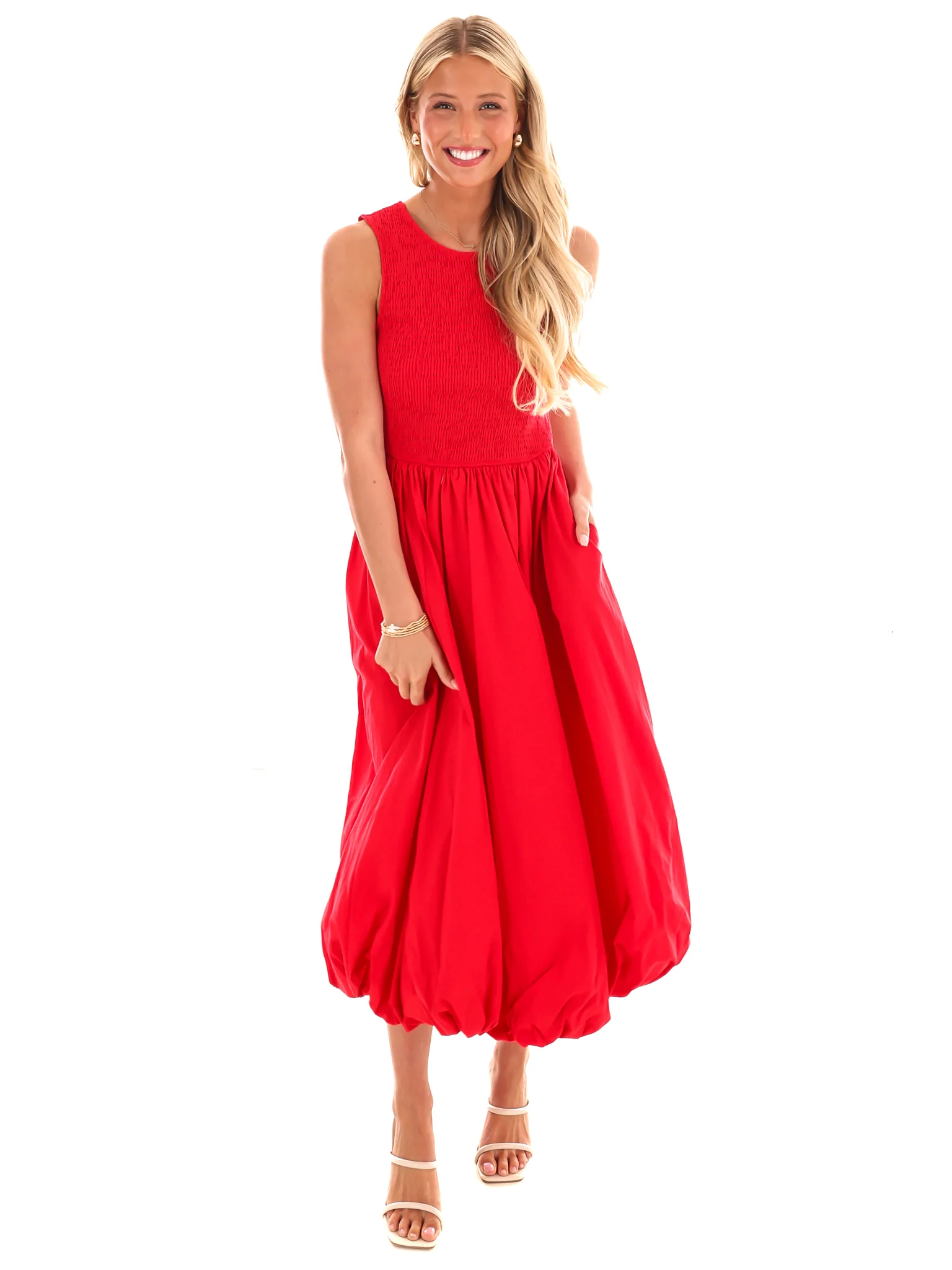Here You Come Again Midi Bubble Dress - Image 11