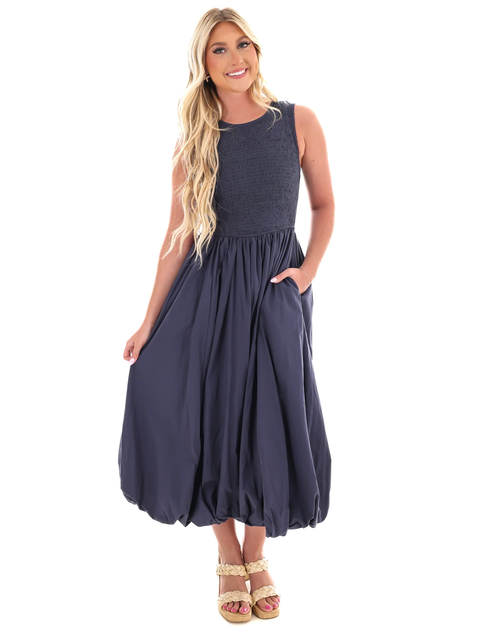 Here You Come Again Midi Bubble Dress - Image 2