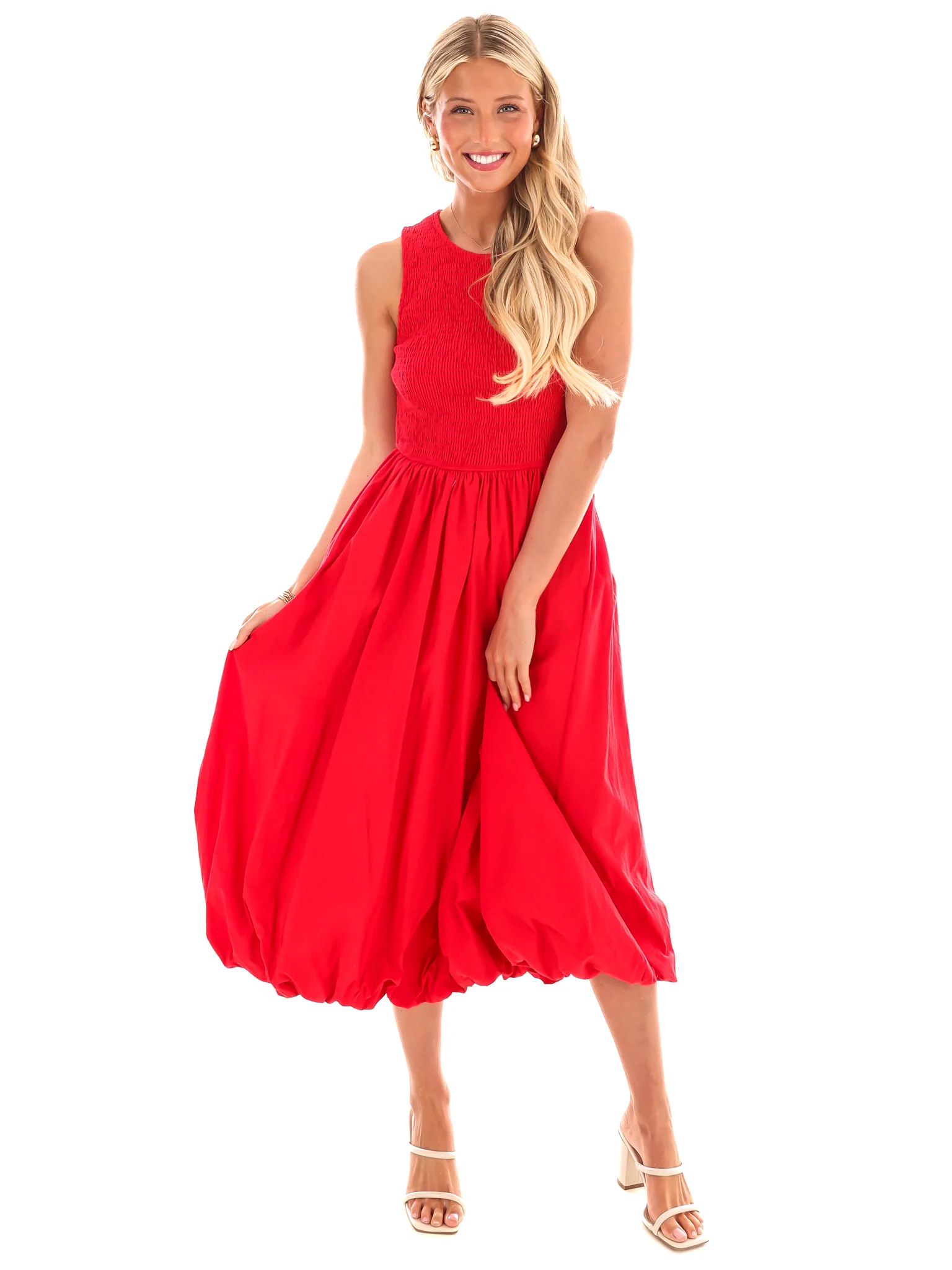 Here You Come Again Midi Bubble Dress - Image 7