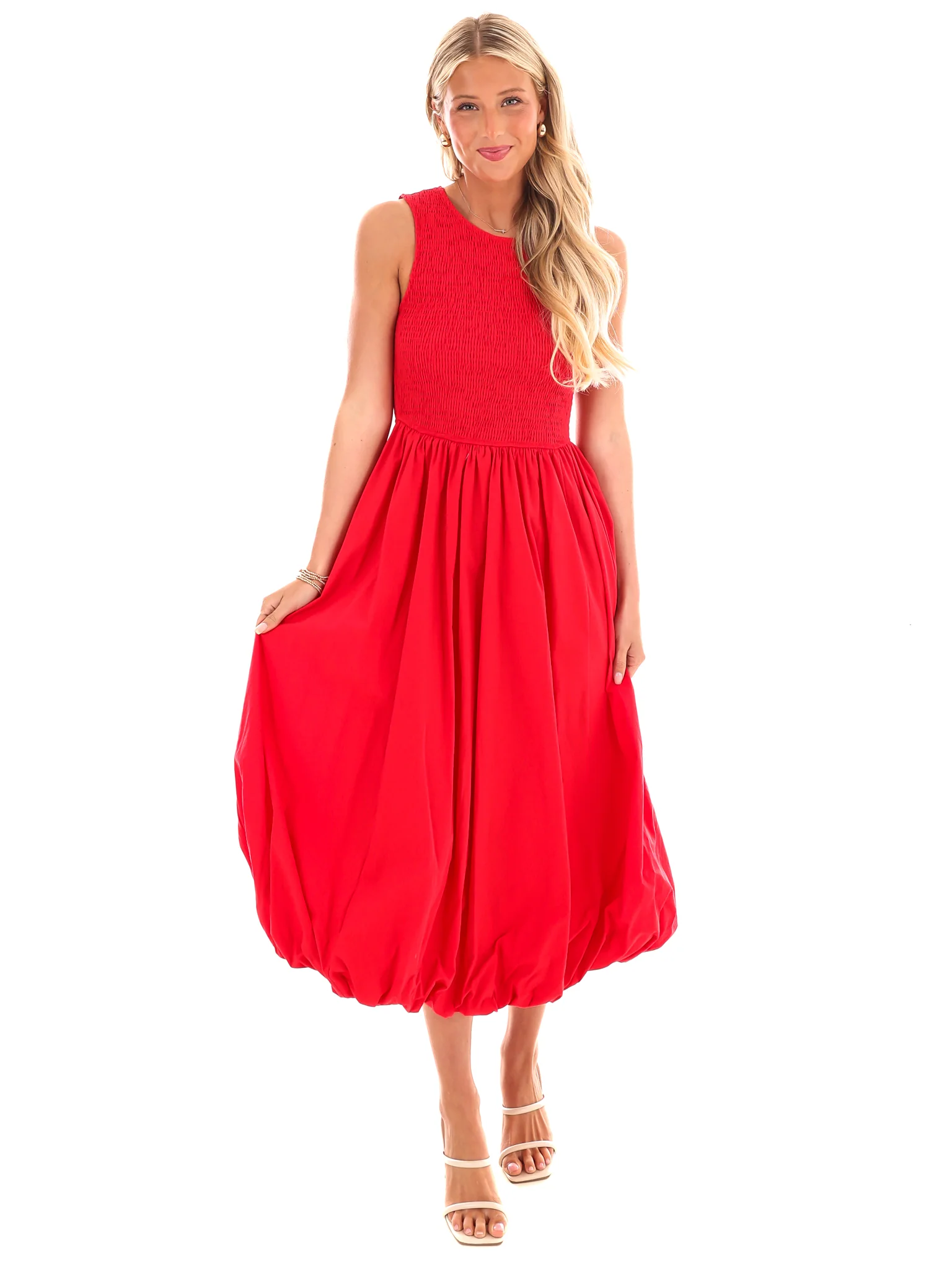 Here You Come Again Midi Bubble Dress - Image 8