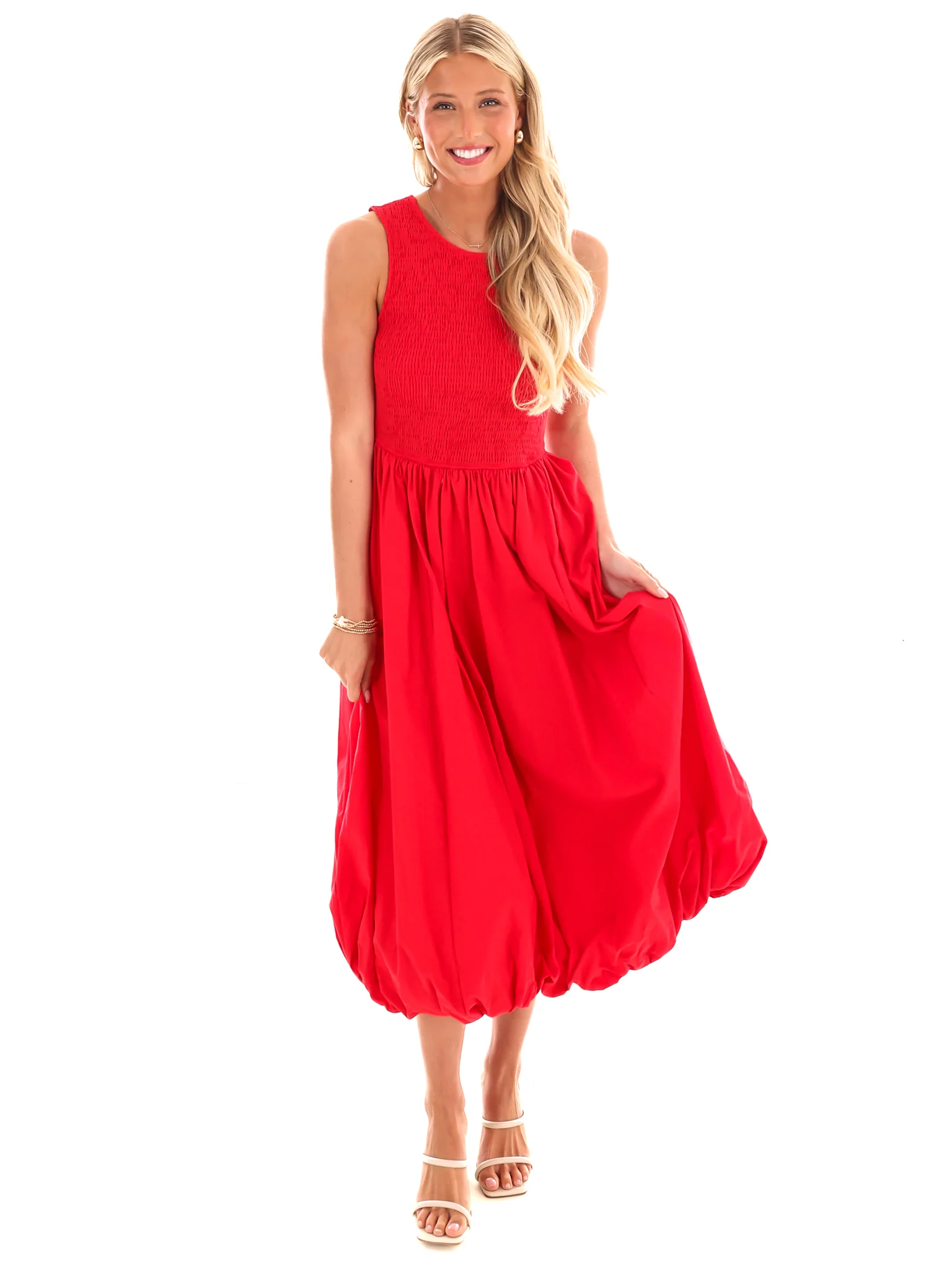 Here You Come Again Midi Bubble Dress - Image 9