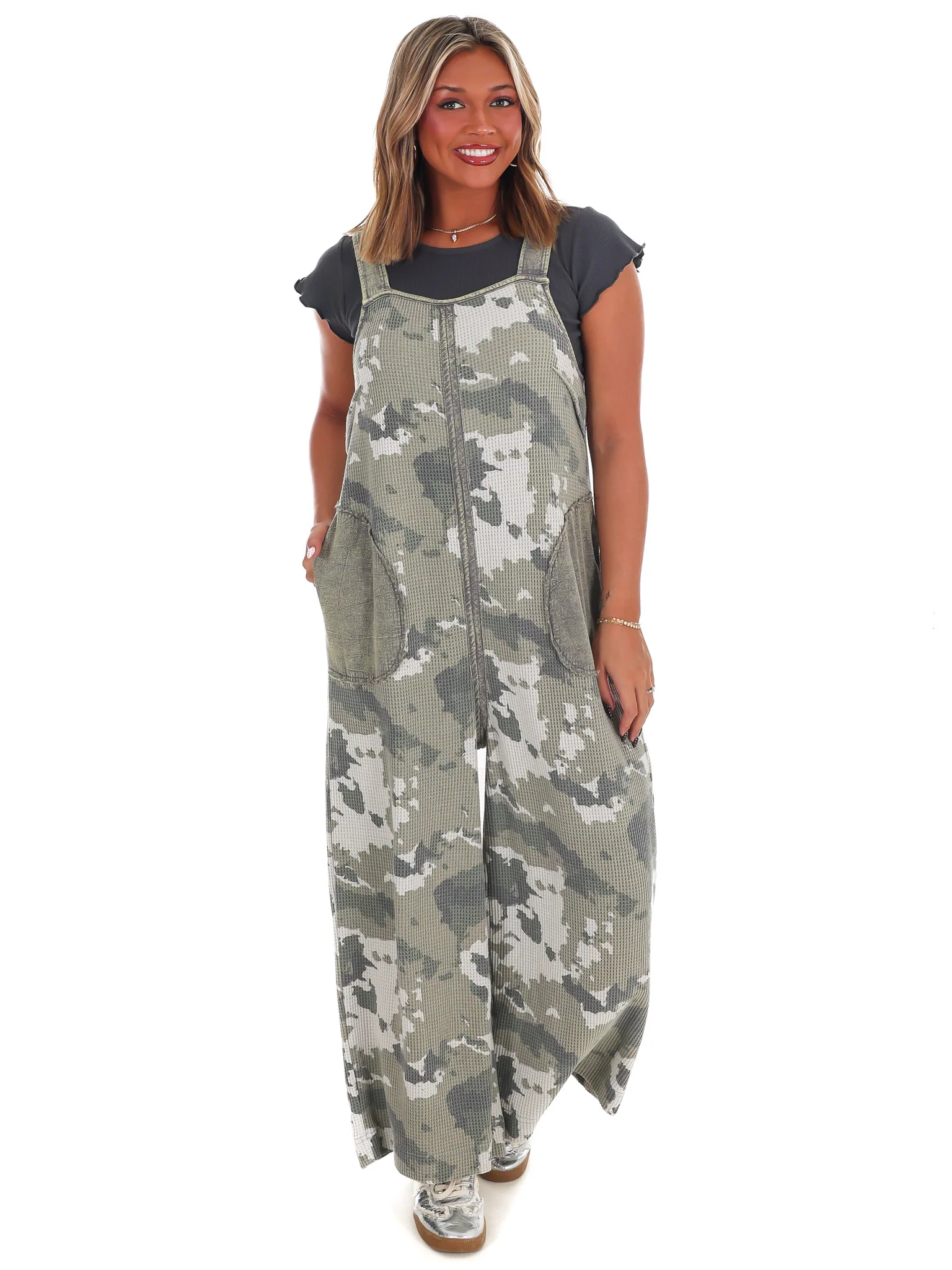 Hidden Comfort Camo Washed Jumpsuit - Image 5
