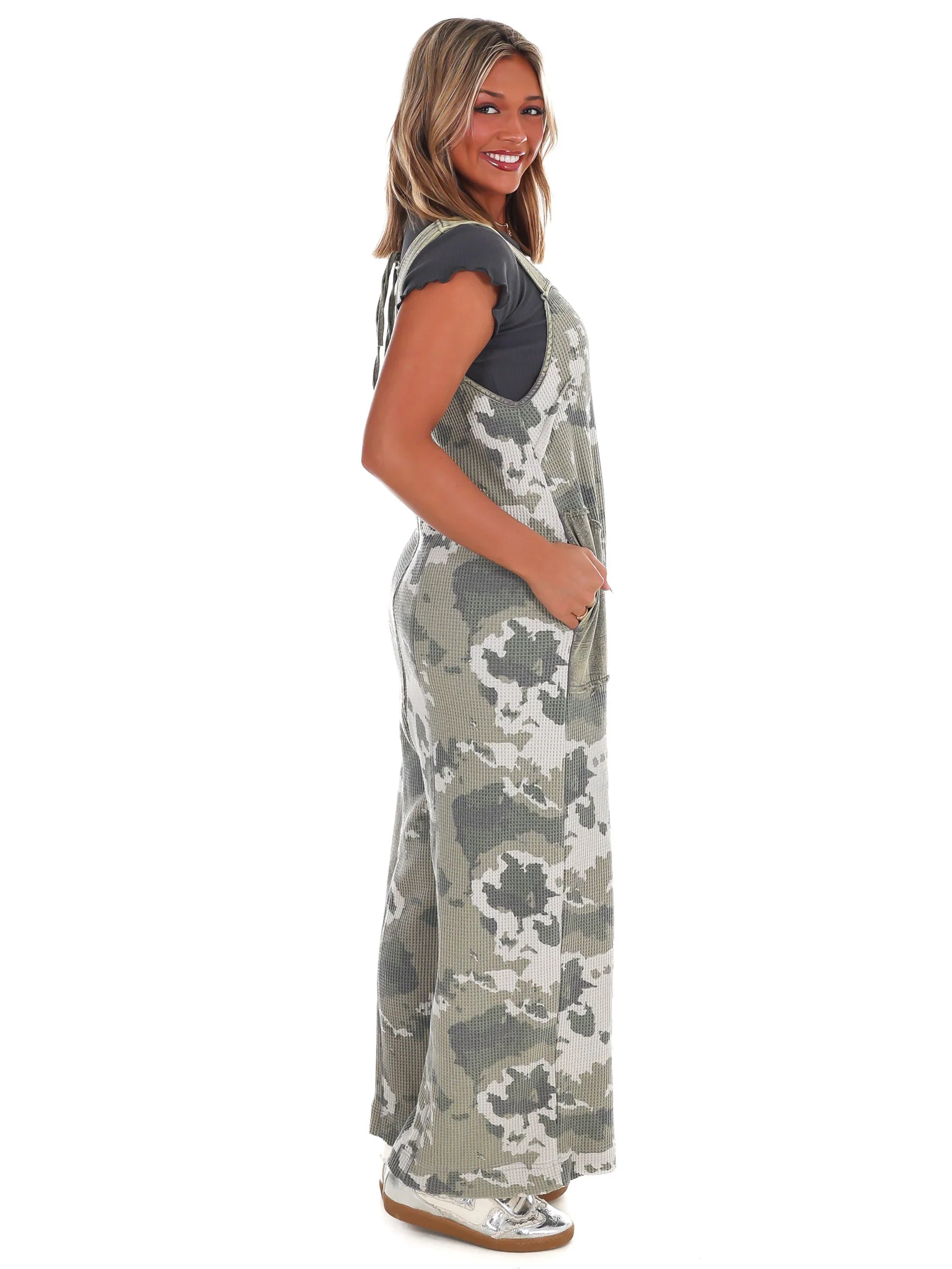 Hidden Comfort Camo Washed Jumpsuit - Image 7