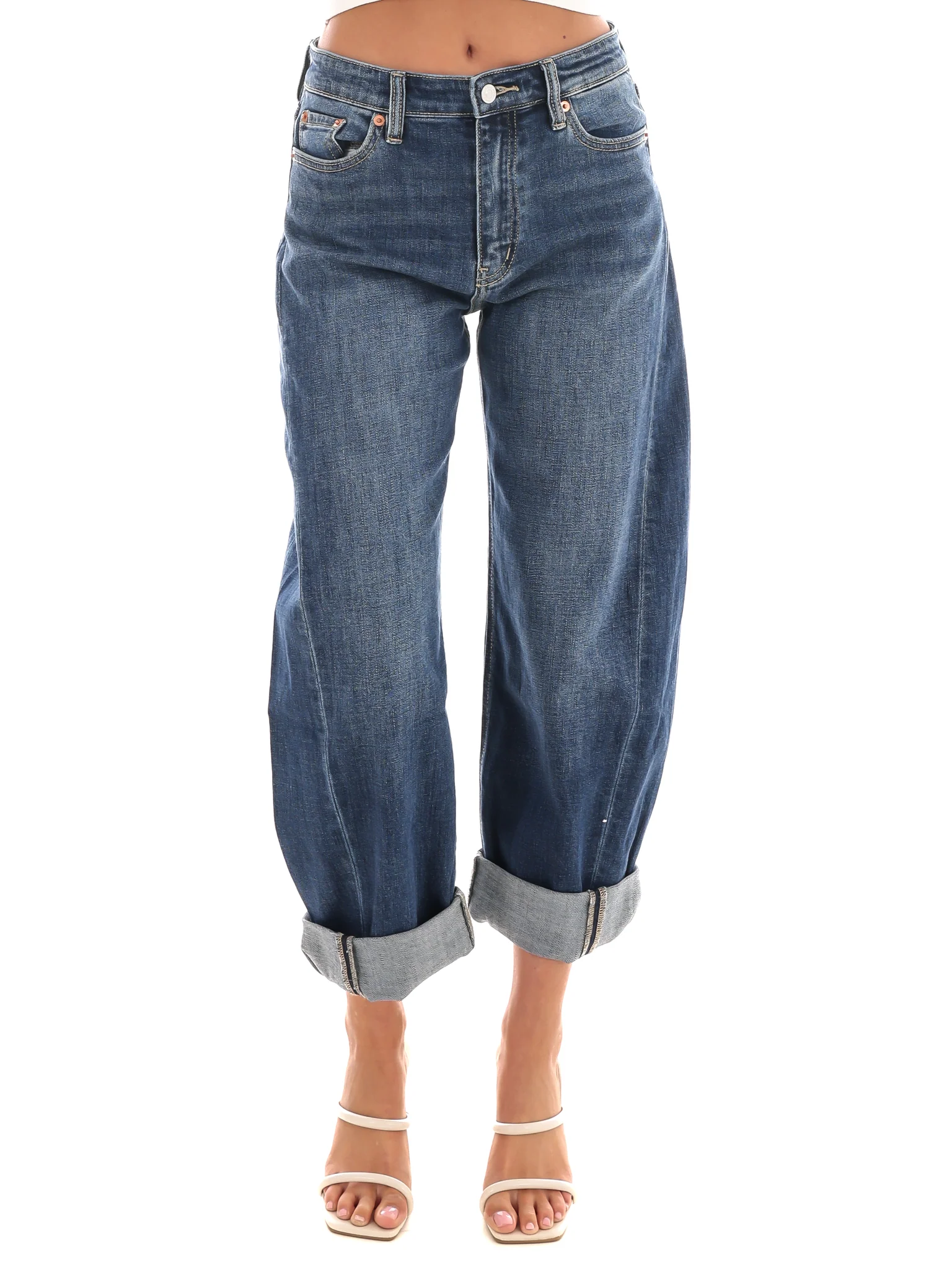 High Rise Relaxed Barrel Jeans - Image 3
