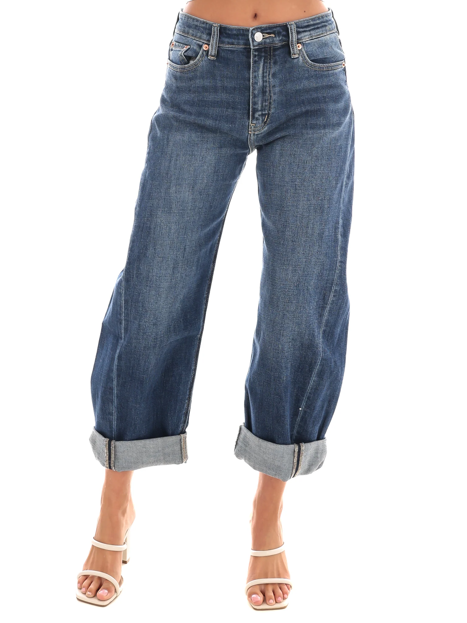 High Rise Relaxed Barrel Jeans - Image 4