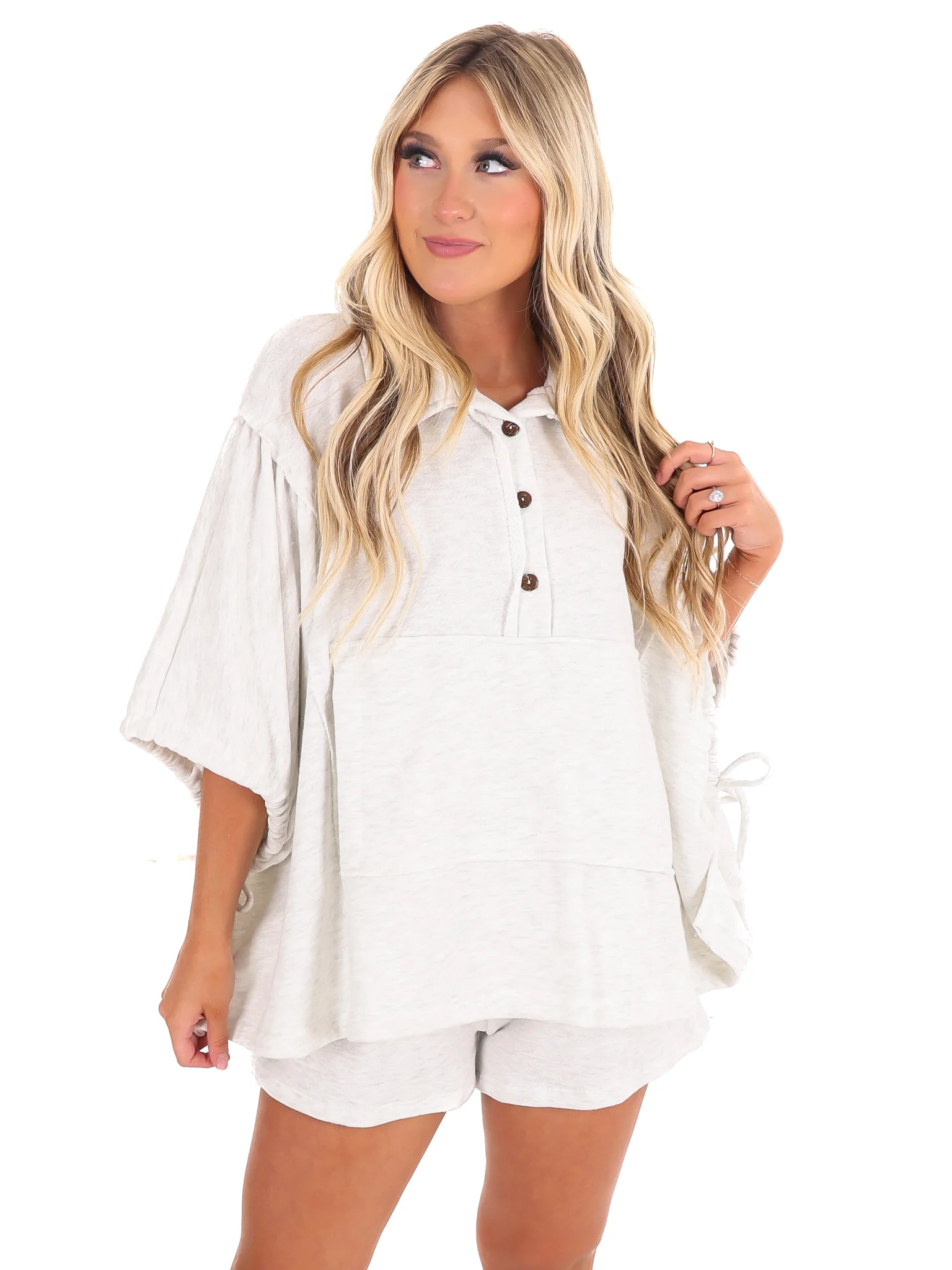 Hold On Loosely Oversized Drawstring Top - Image 5