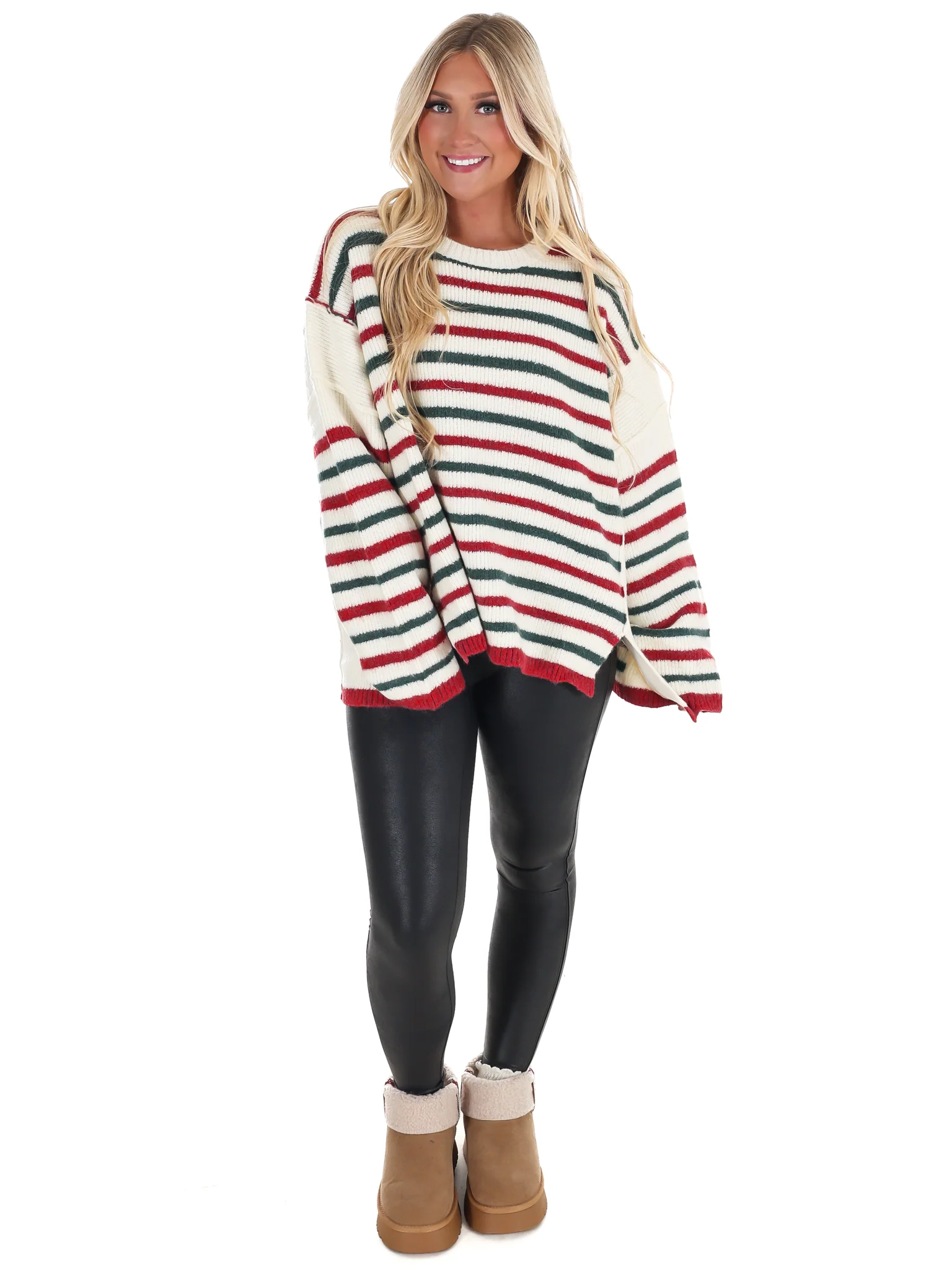 Holiday Parade Stripe Oversized Sweater - Image 6