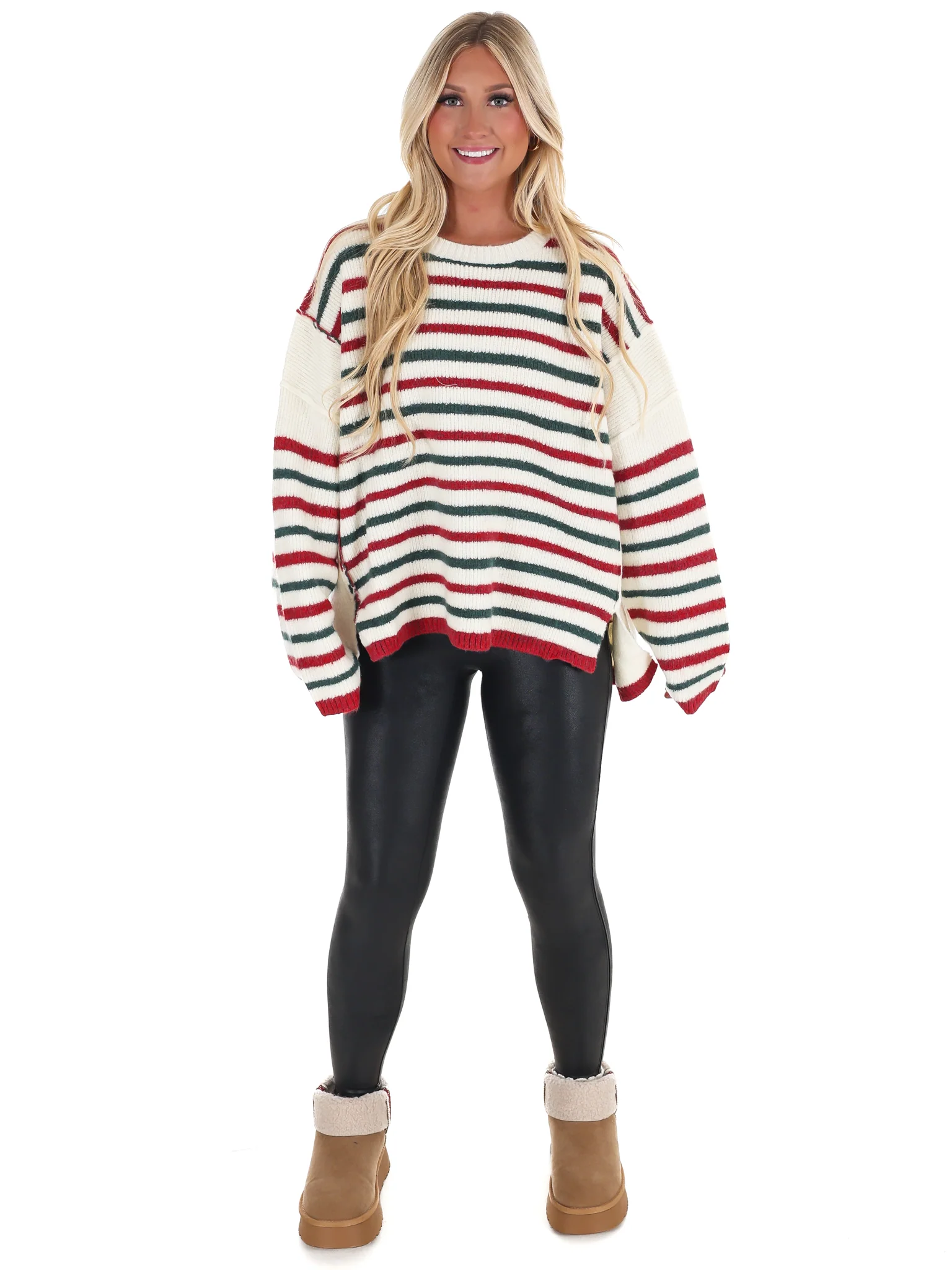 Holiday Parade Stripe Oversized Sweater - Image 8