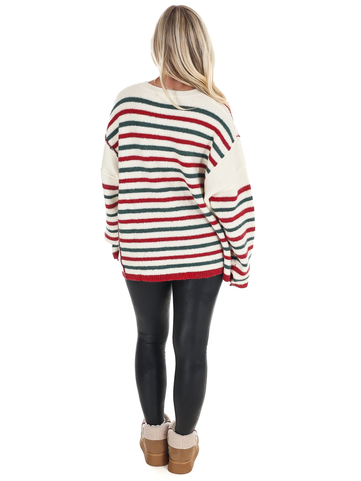 Holiday Parade Stripe Oversized Sweater - Image 9