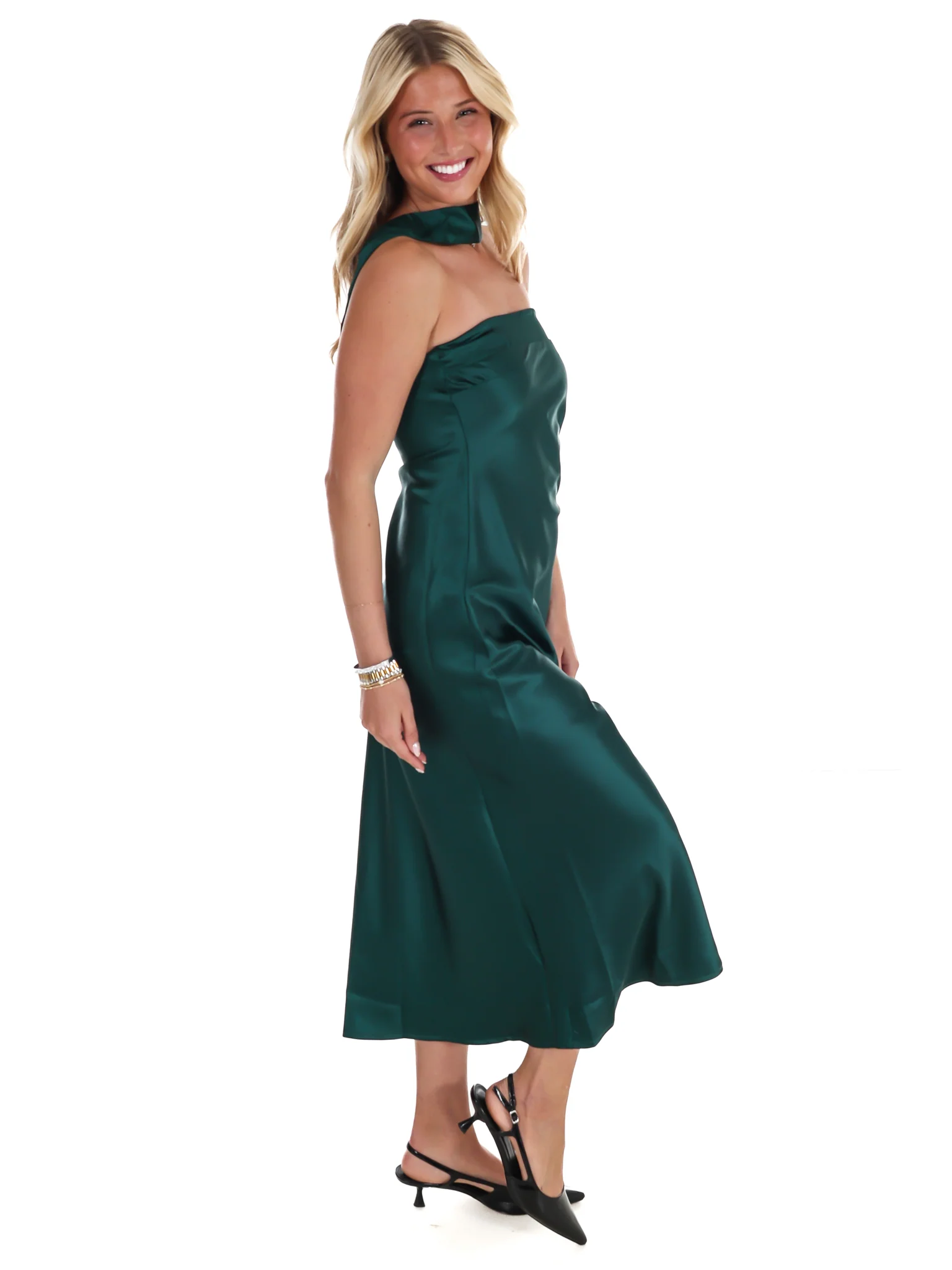 Holiday Party Satin Midi Dress - Image 24