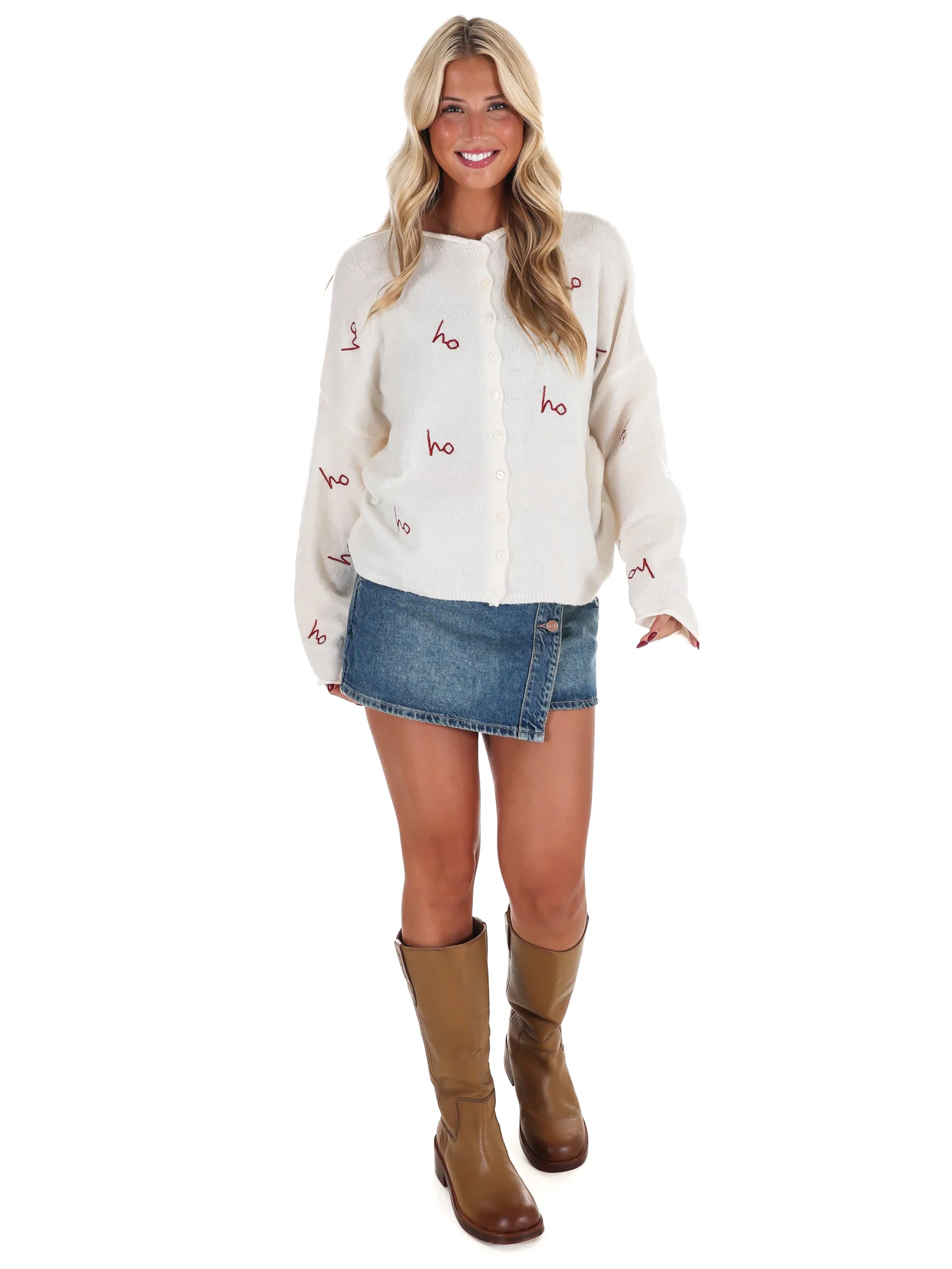 Holiday Spirit Embroidered Cardigan - Image 4